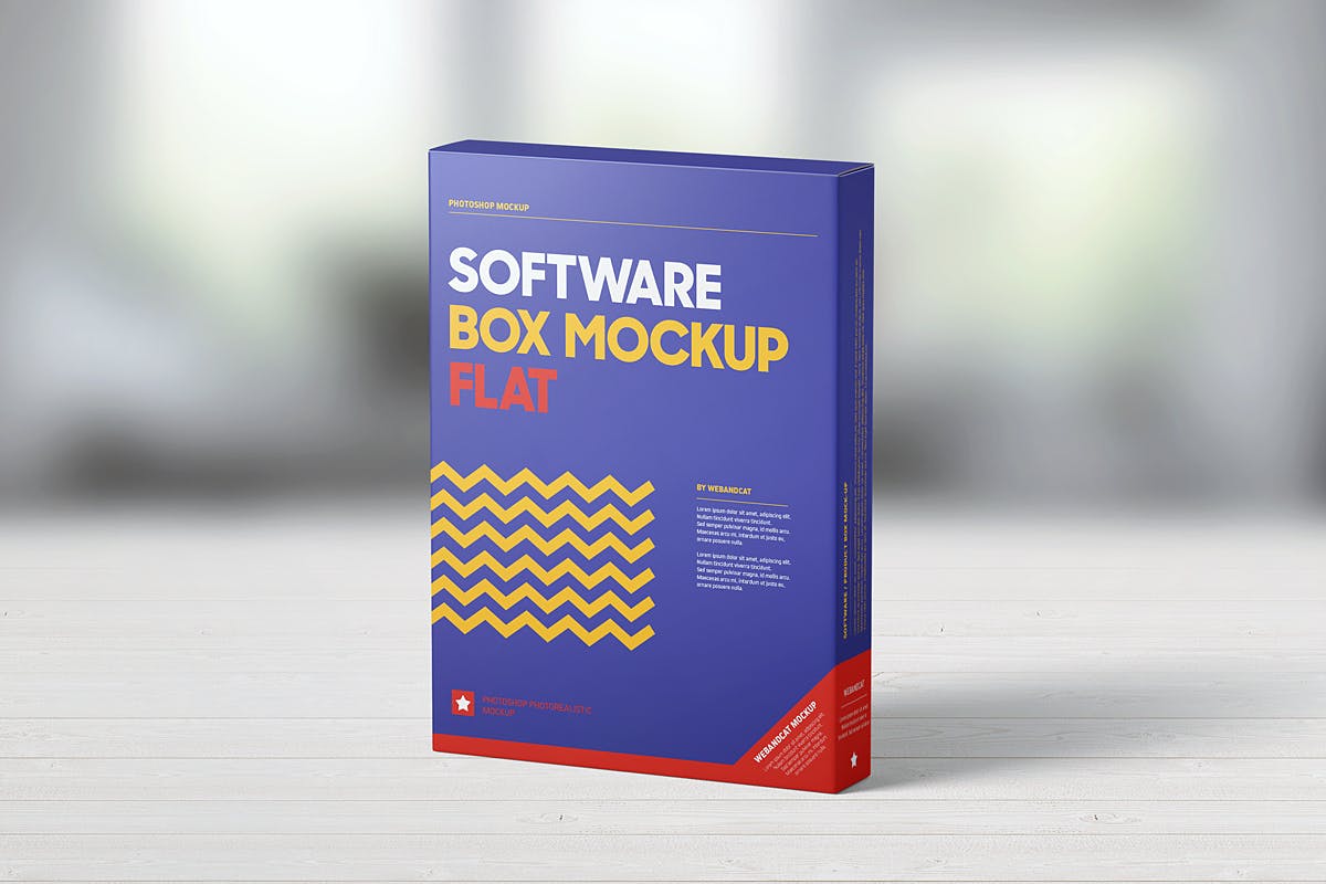 7个软件包装盒设计展示样机模板 Software Box Mockup - Flat_img_2