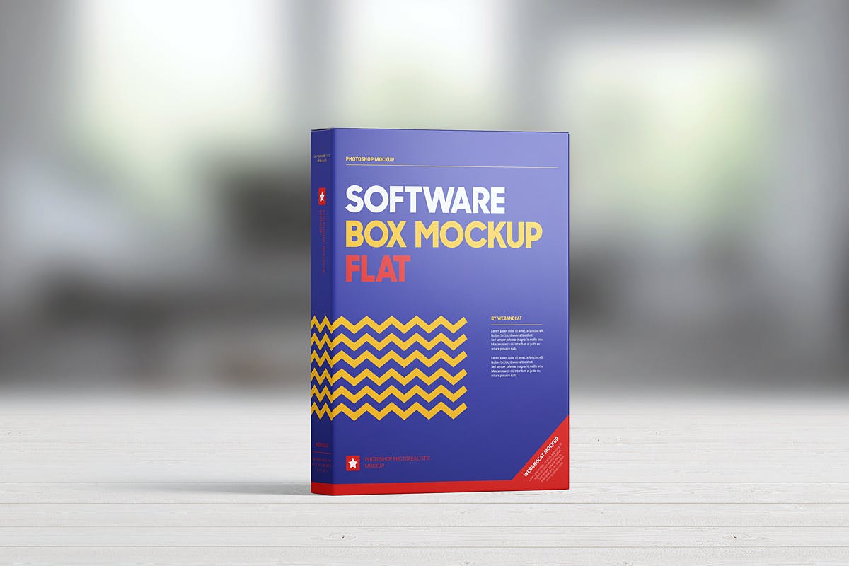 7个软件包装盒设计展示样机模板 Software Box Mockup - Flat_img_2