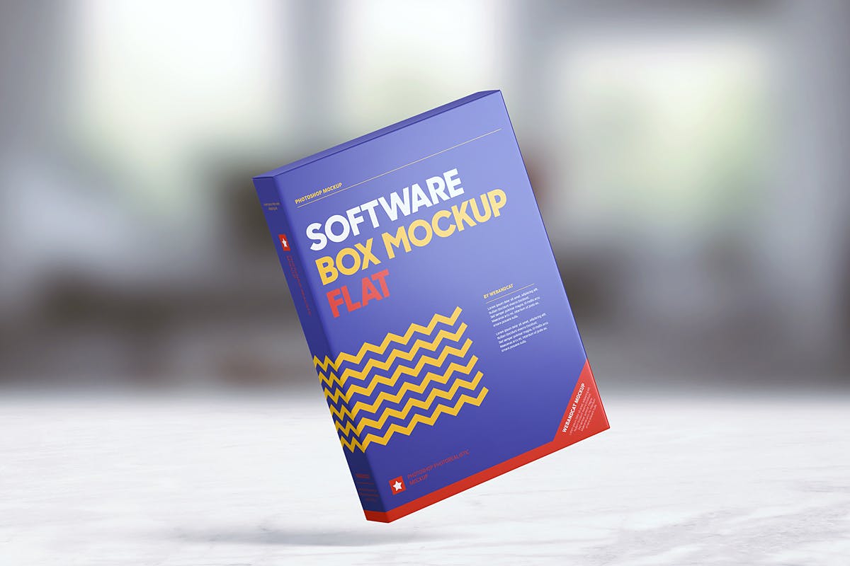 7个软件包装盒设计展示样机模板 Software Box Mockup - Flat_img_2