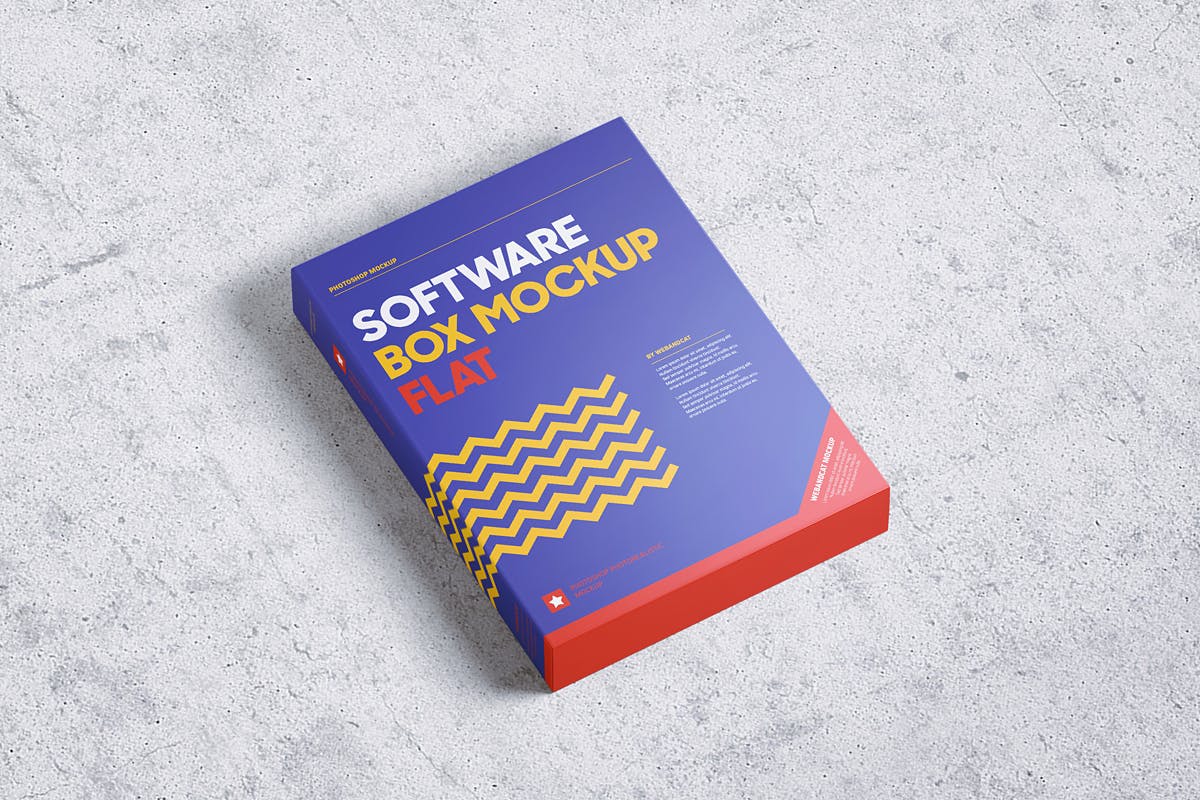 7个软件包装盒设计展示样机模板 Software Box Mockup - Flat_img_2