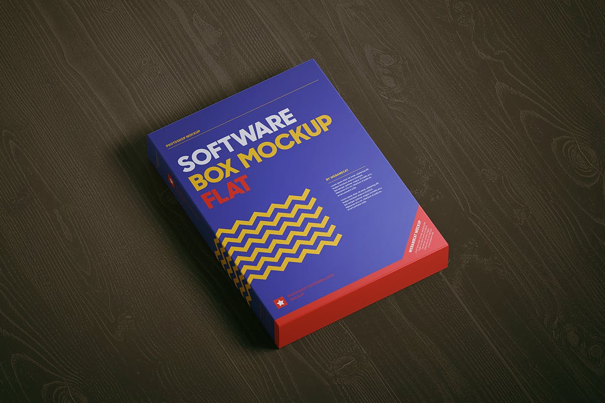 7个软件包装盒设计展示样机模板 Software Box Mockup - Flat_img_2