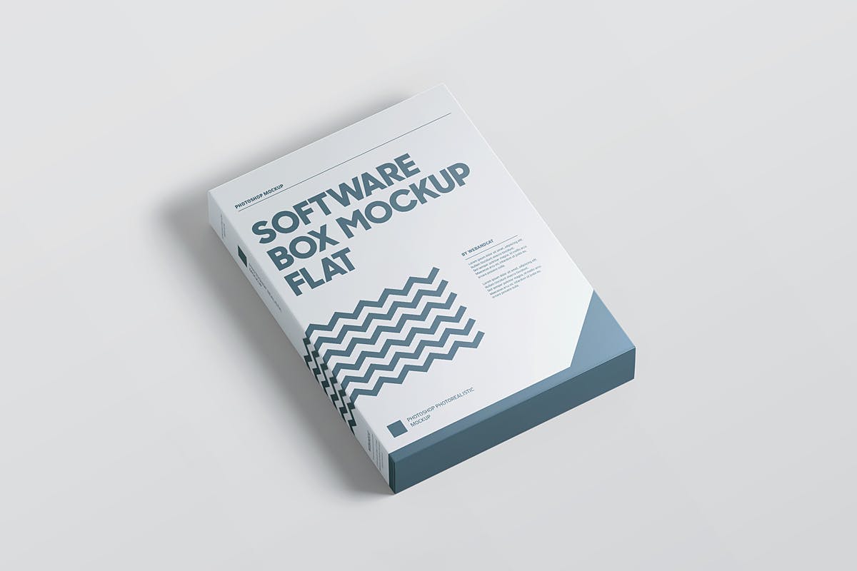 7个软件包装盒设计展示样机模板 Software Box Mockup - Flat_img_2