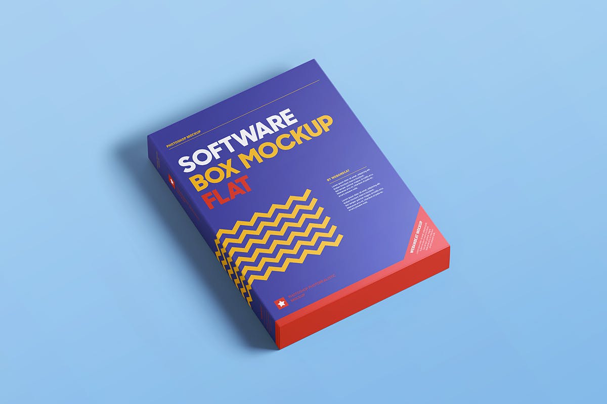 7个软件包装盒设计展示样机模板 Software Box Mockup - Flat_img_2