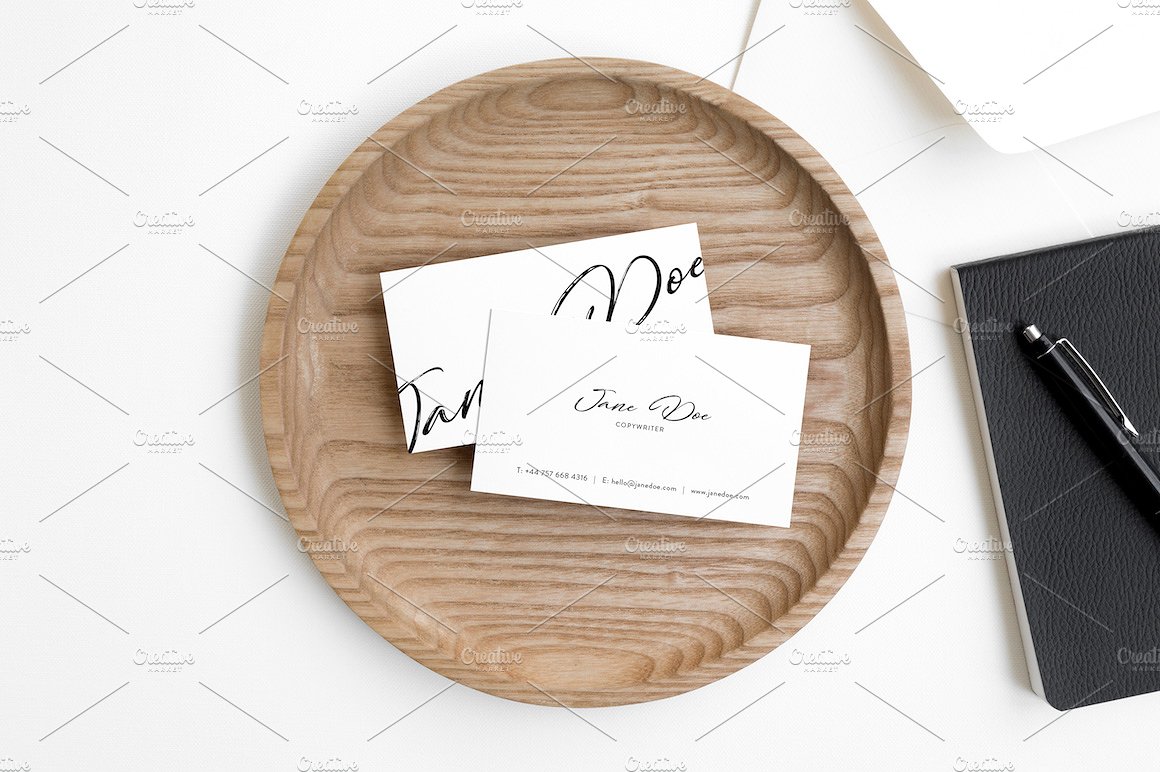 极简主义商务名片生活照片iPad样机模板 Business Card & iPad Photo Mockups_img_2