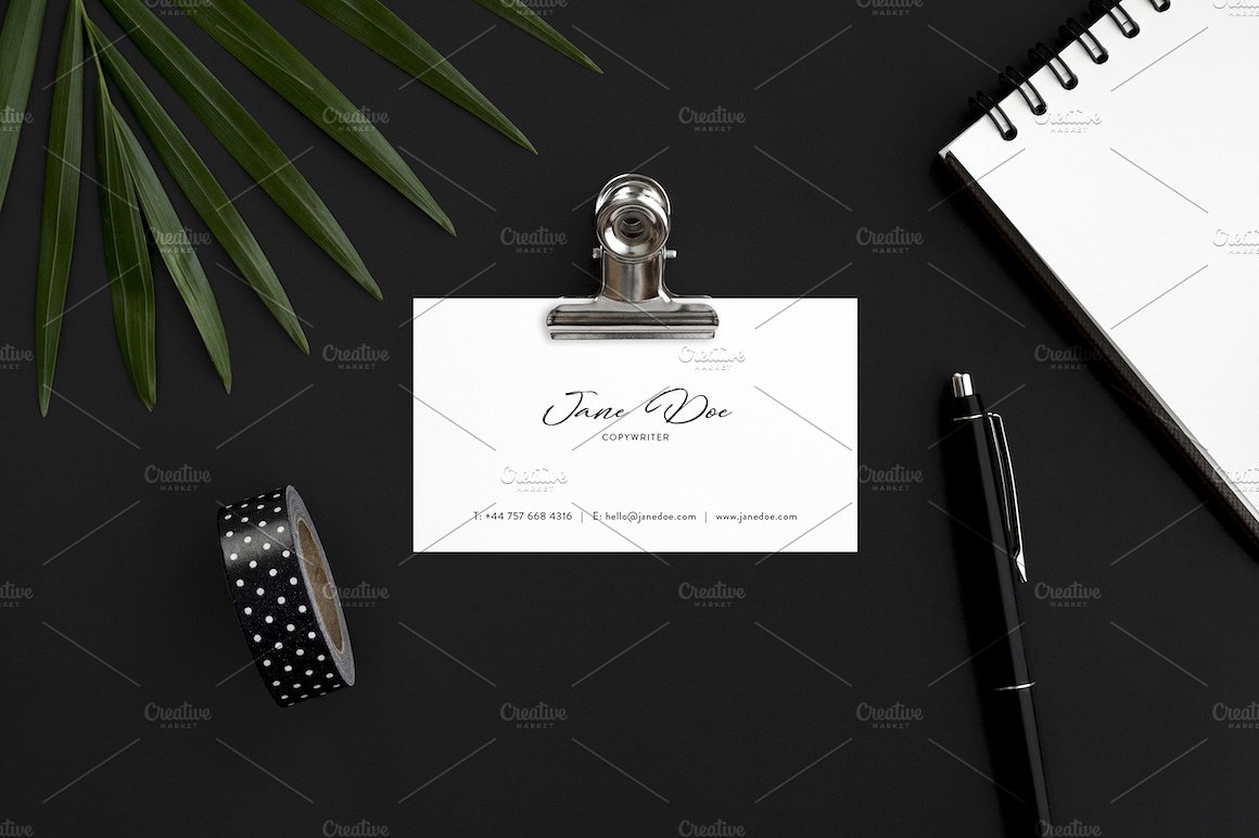 极简主义商务名片生活照片iPad样机模板 Business Card & iPad Photo Mockups_img_2