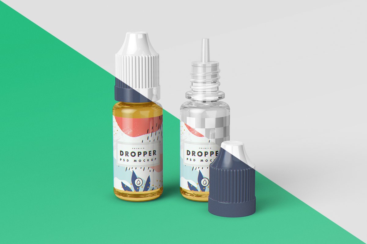 9款滴管瓶外观设计样机模板 E-Juice Vape Dropper Bottle MockUp_img_2