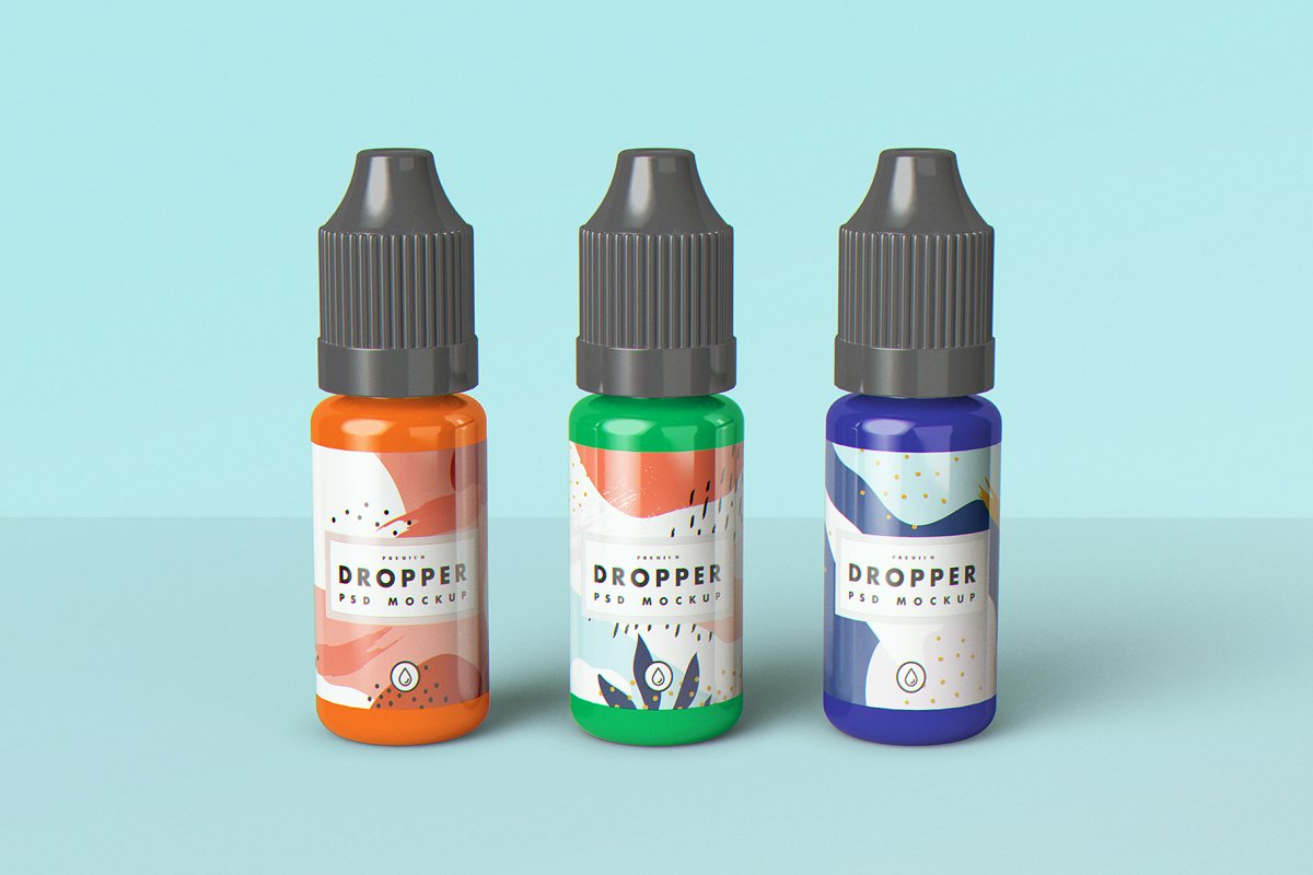 9款滴管瓶外观设计样机模板 E-Juice Vape Dropper Bottle MockUp_img_2