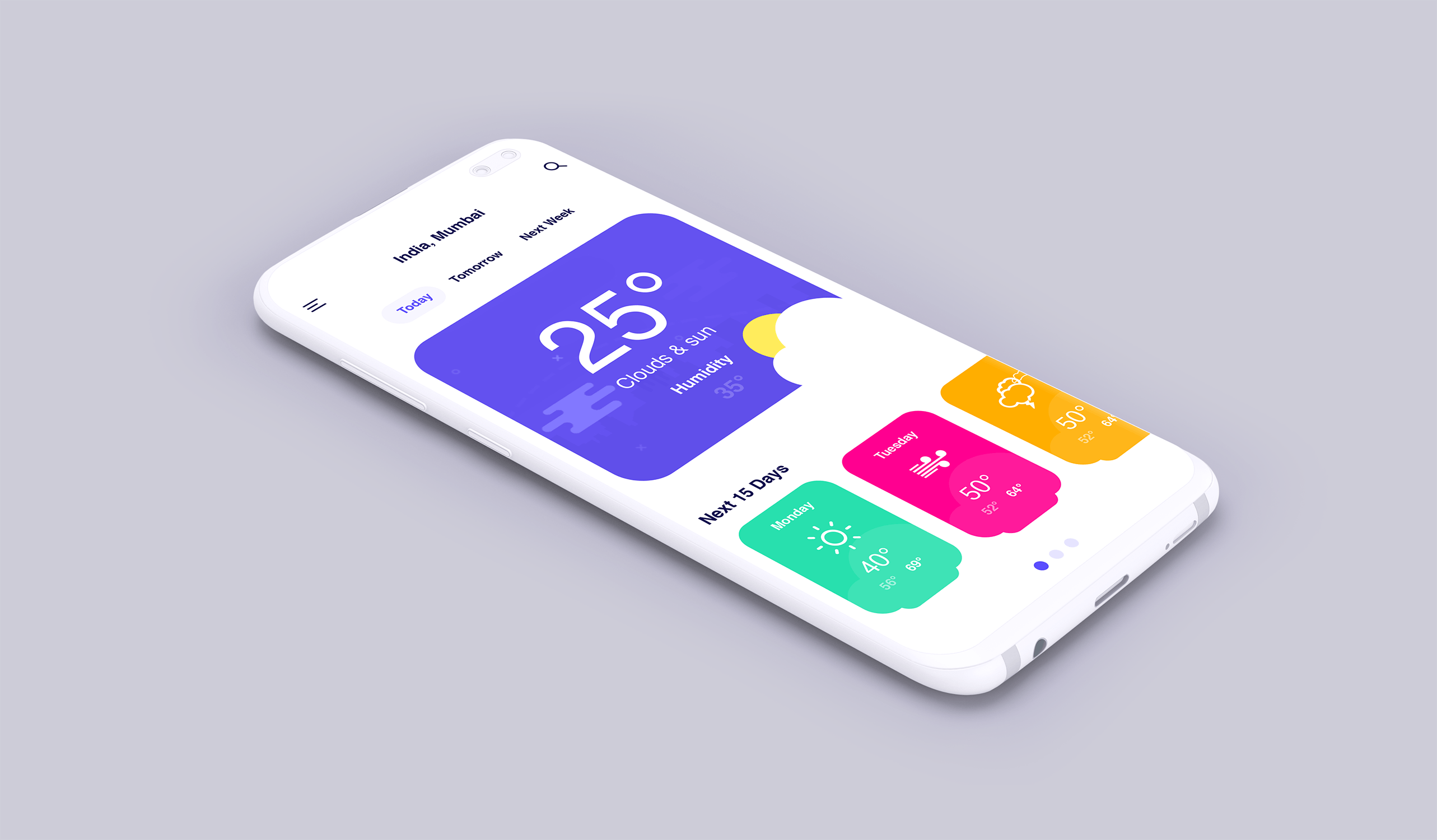 APP UI界面设计三星陶瓷智能手机样机 Clay Mobile Mockup_img_2