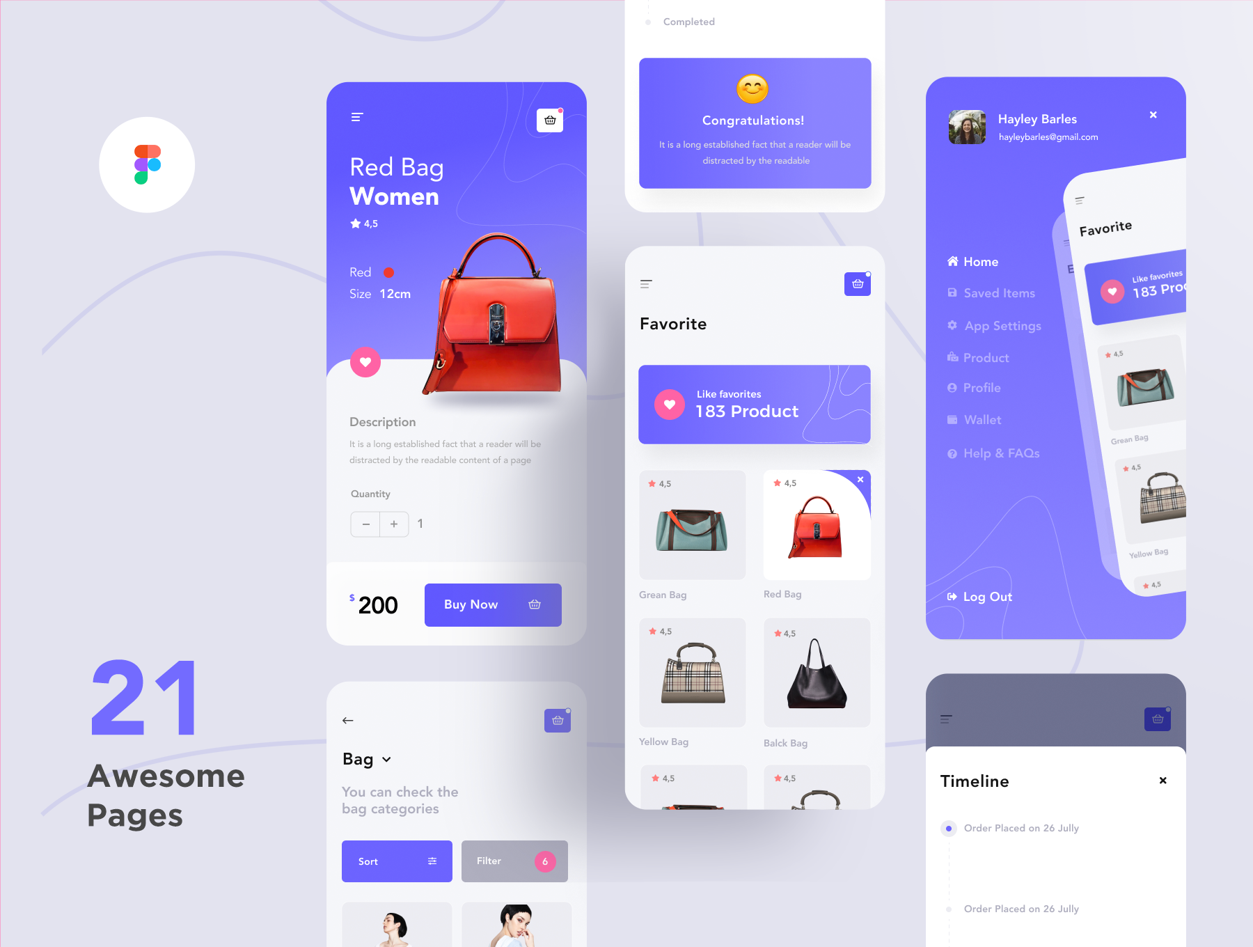 女性商城购物APP应用程序UI界面设计模板 Getshop-Shop Ui Kit_img_2