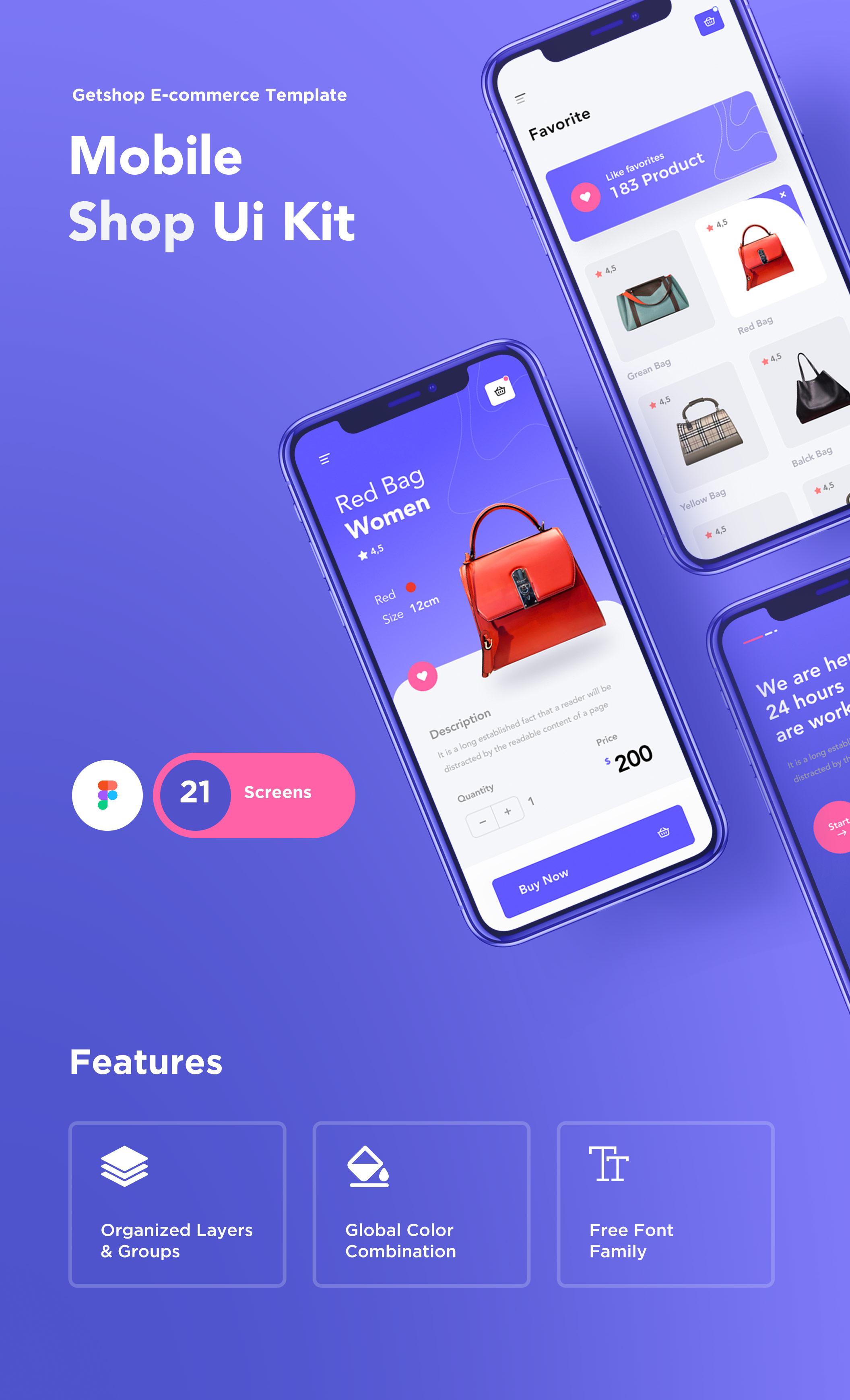 女性商城购物APP应用程序UI界面设计模板 Getshop-Shop Ui Kit_img_2