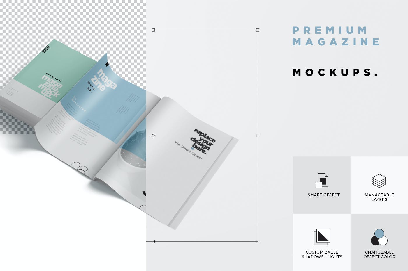 高端宣传册杂志设计展示样机模板 Premium Magazine Mockups_img_2