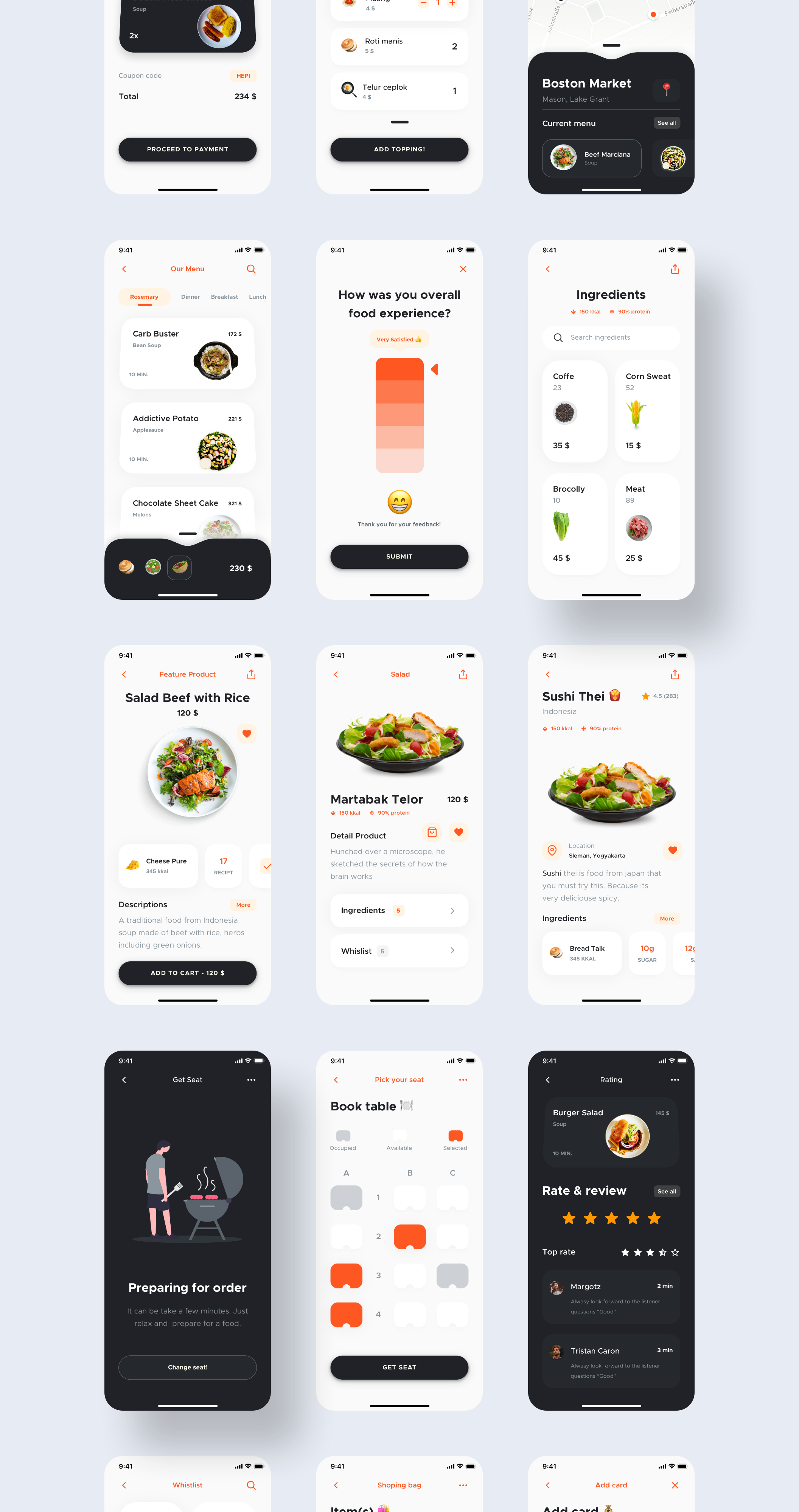 餐厅外卖送餐APP应用程序UI界面设计模板 CODE East UI Kit_img_2