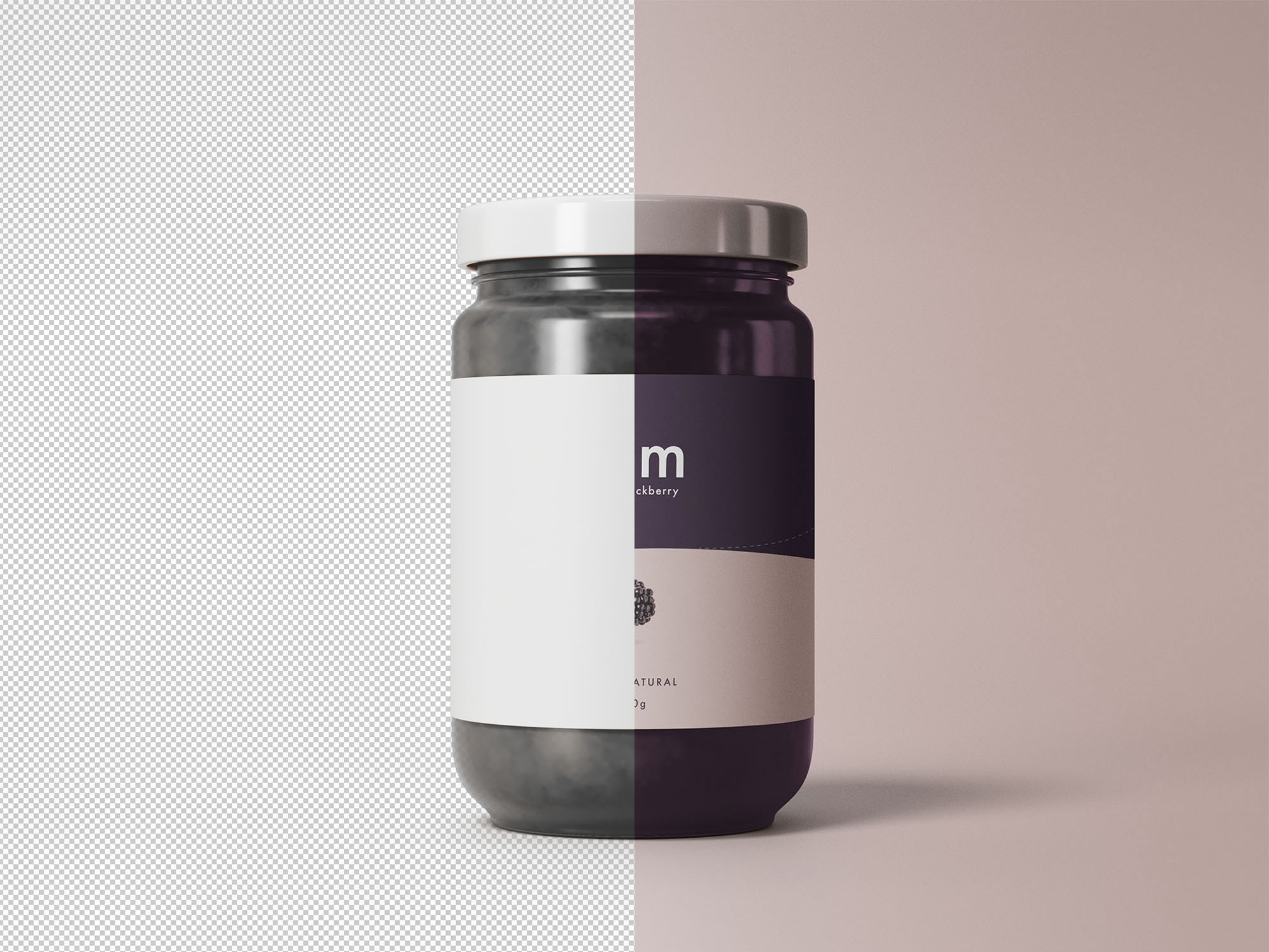 玻璃果酱瓶样机模板 Jam Jar Mockup_img_2