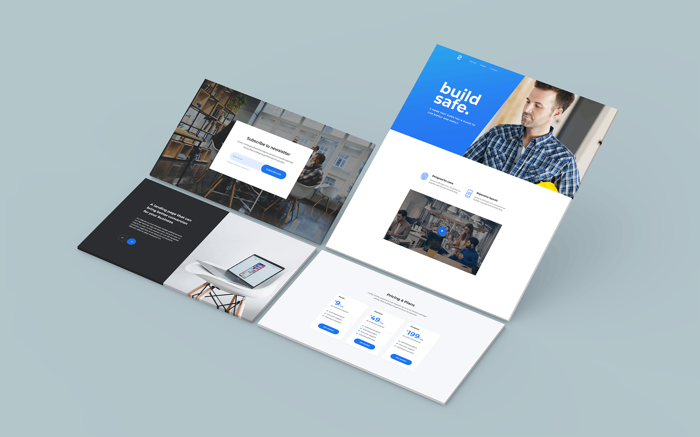 8款自适应网站WEB设计展示模板 Responsive Website Mockup_img_2