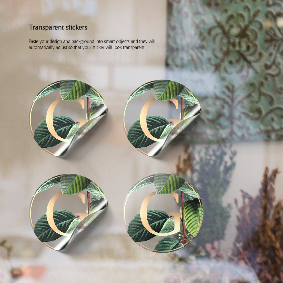 潮流多规格不干胶贴纸PSD样机 Stickers Mockups Set_img_2