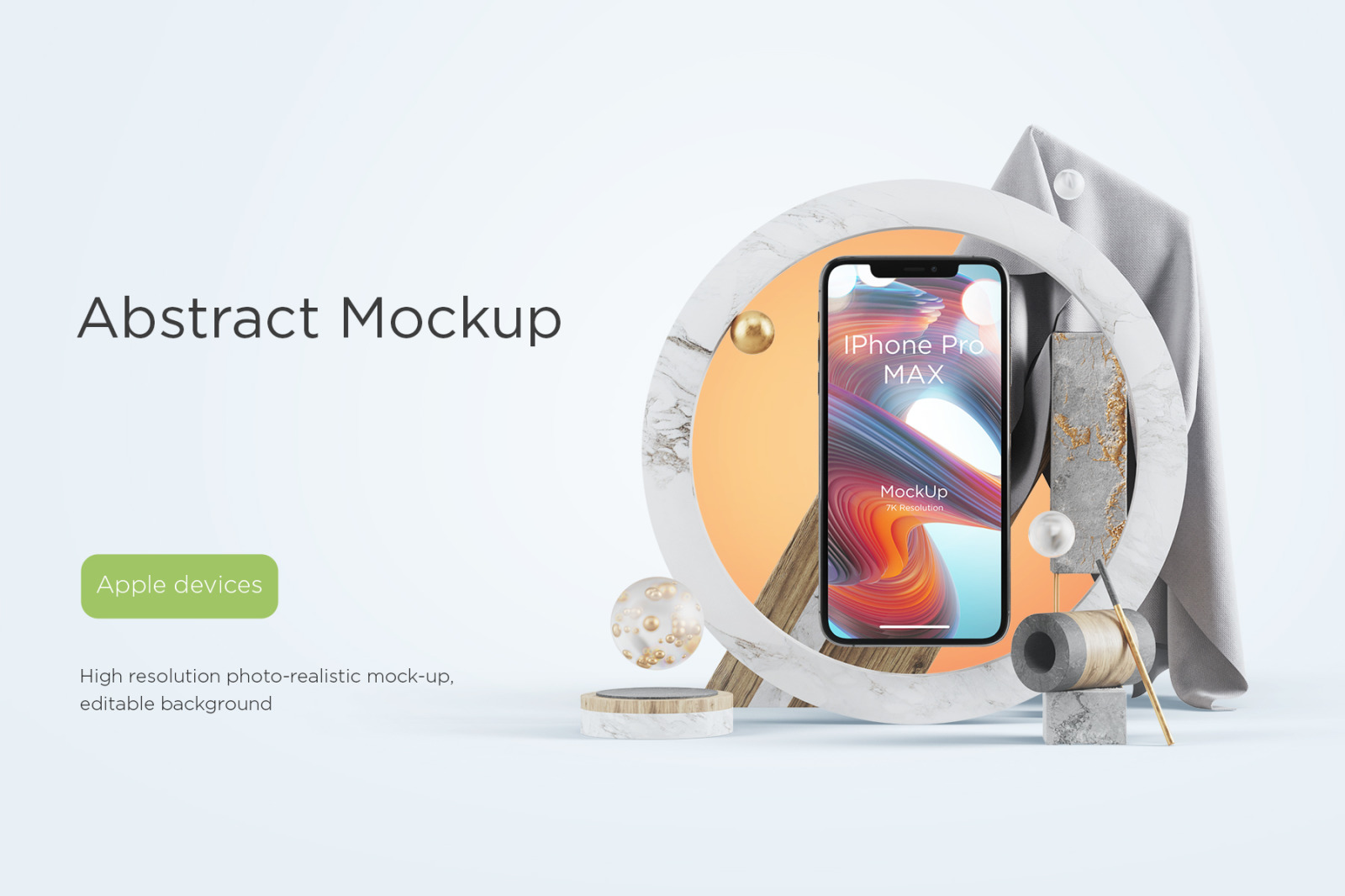 抽象UI界面设计苹果设备样机模板 Abstract Apple Devices Mockups_img_2