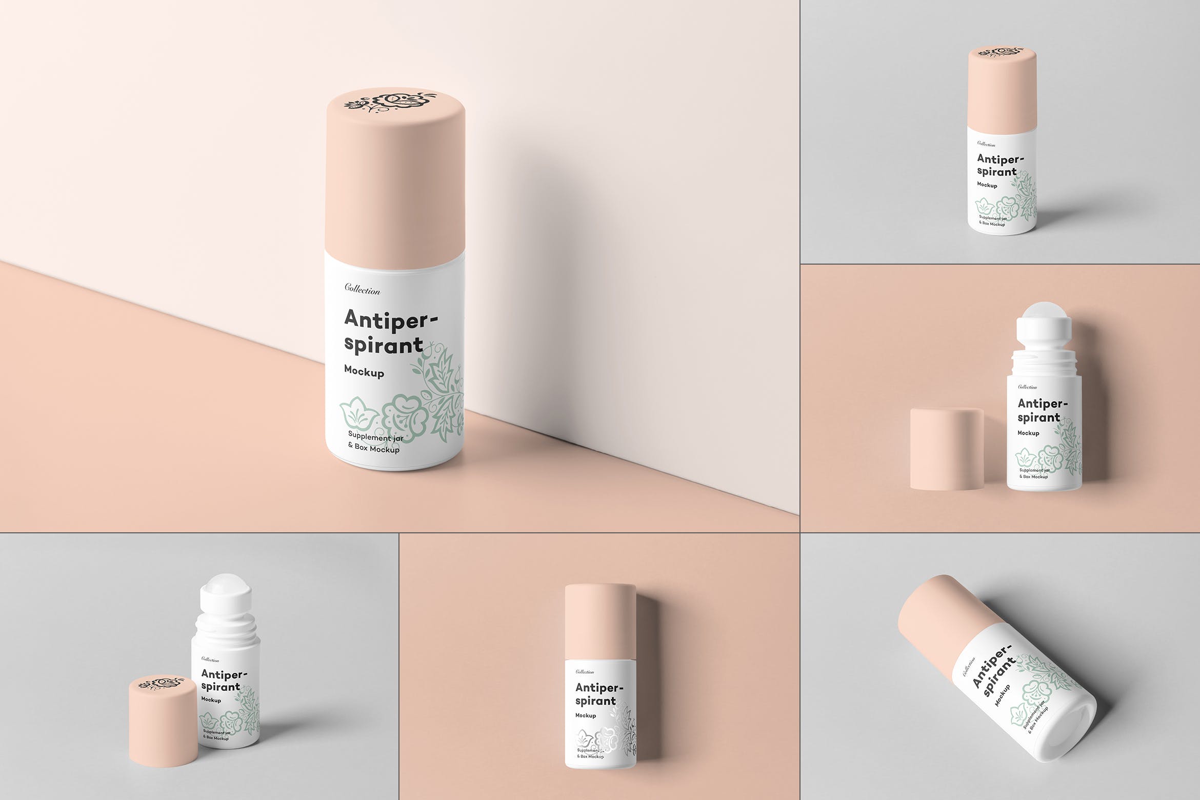 7款化妆品止汗剂塑料瓶包装样机 Antiperspirant Mockup_img_2