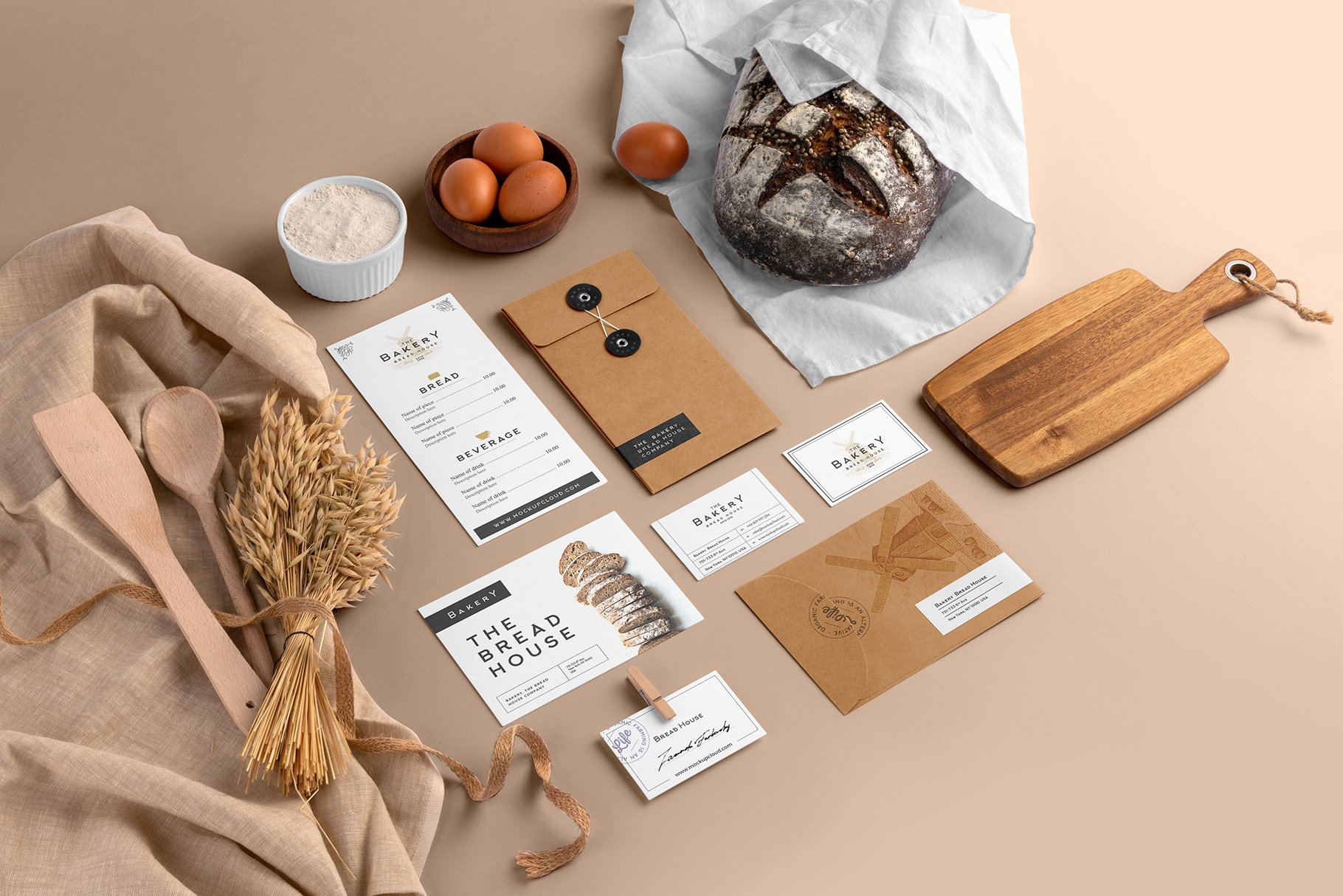 烘培面包店品牌VI场景样机模板 Bakery Branding Mockup Kit_img_2