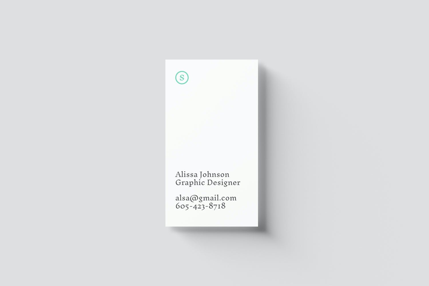 竖版商务名片设计样机模板 Vertical Business Card Mockups_img_2