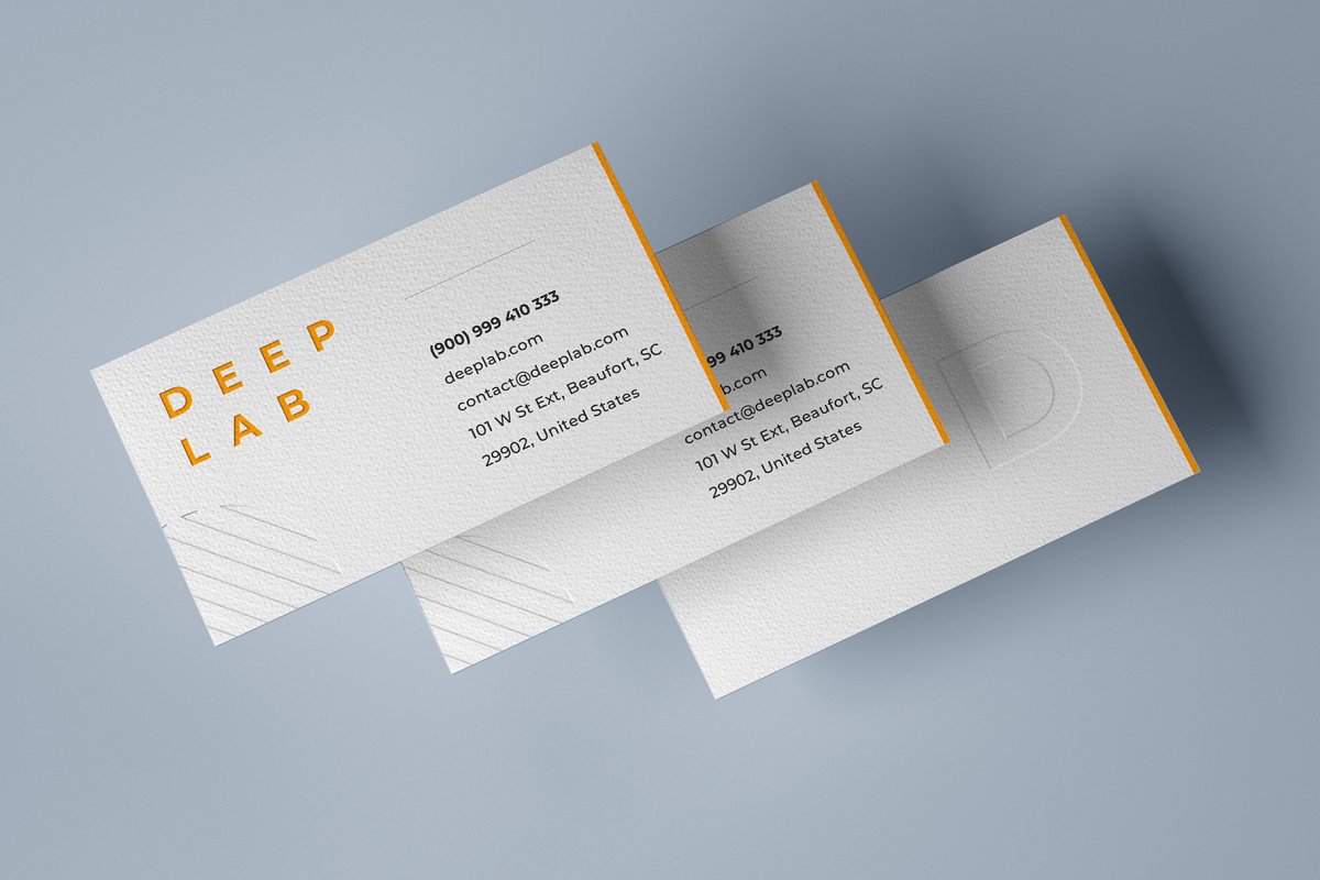 11款时尚商务名片设计样机模板合集 Realistic Business Card Mockup Set_img_2