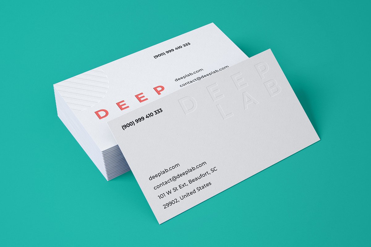 11款时尚商务名片设计样机模板合集 Realistic Business Card Mockup Set_img_2