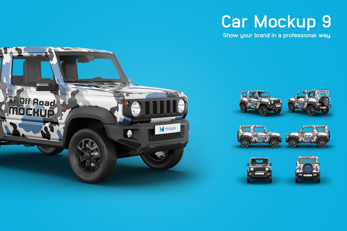6款吉普小汽车设计样机模型 Car Mockup 9_img_2