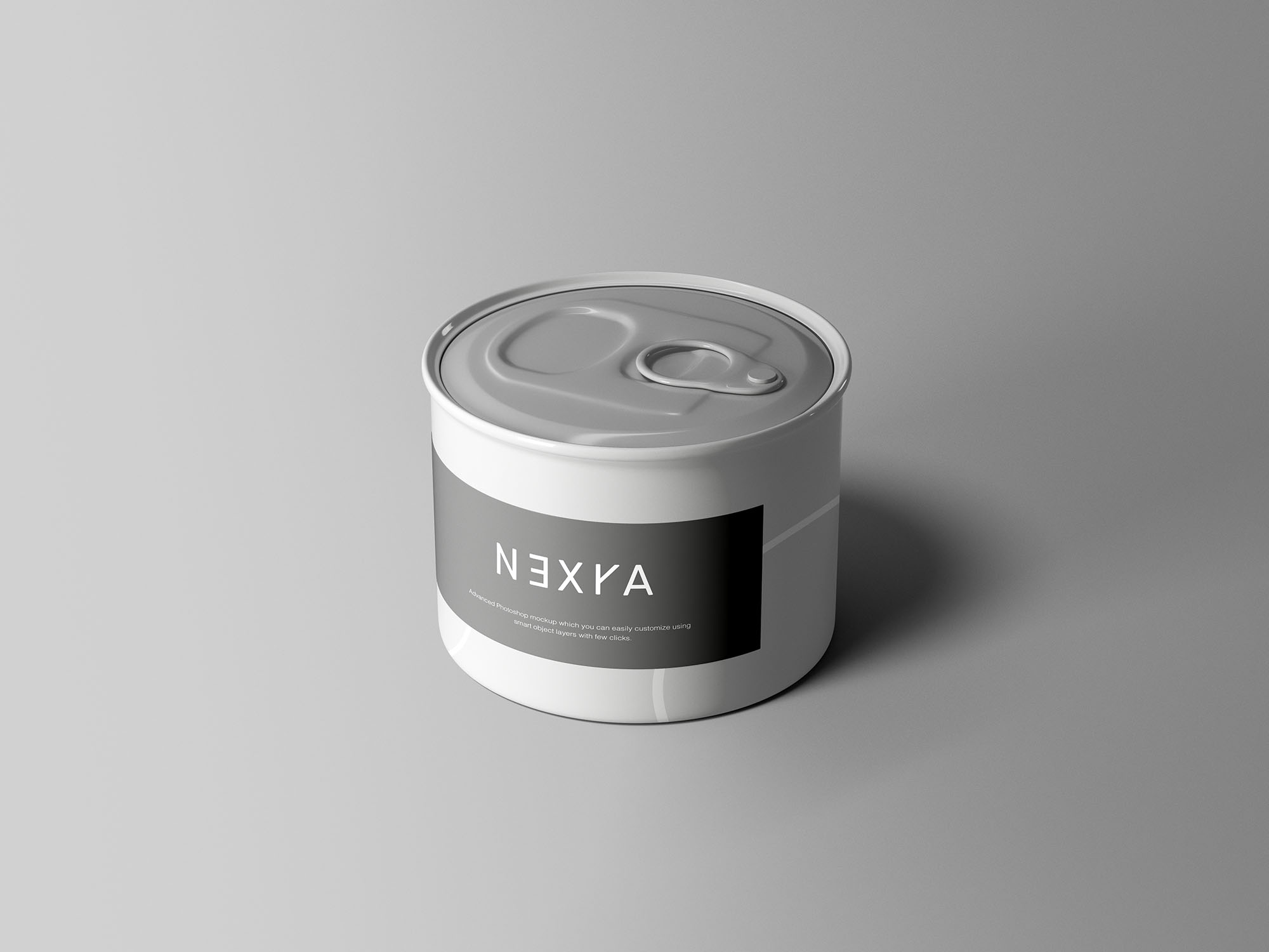 小型食品肉罐头易拉罐样机模板 Small Tin Can Mockup_img_2