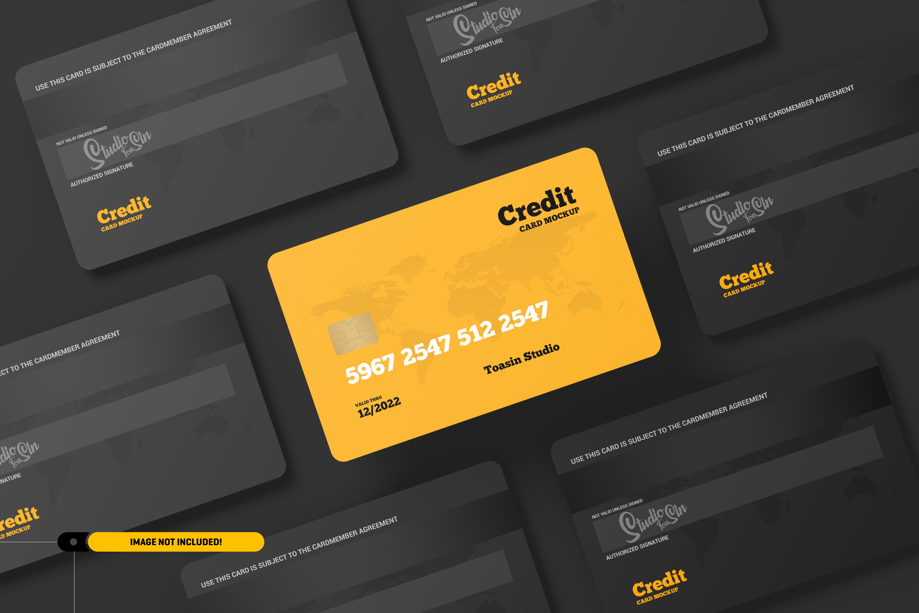 时尚银行信用卡设计样机模板 Credit Cards Mockup_img_2