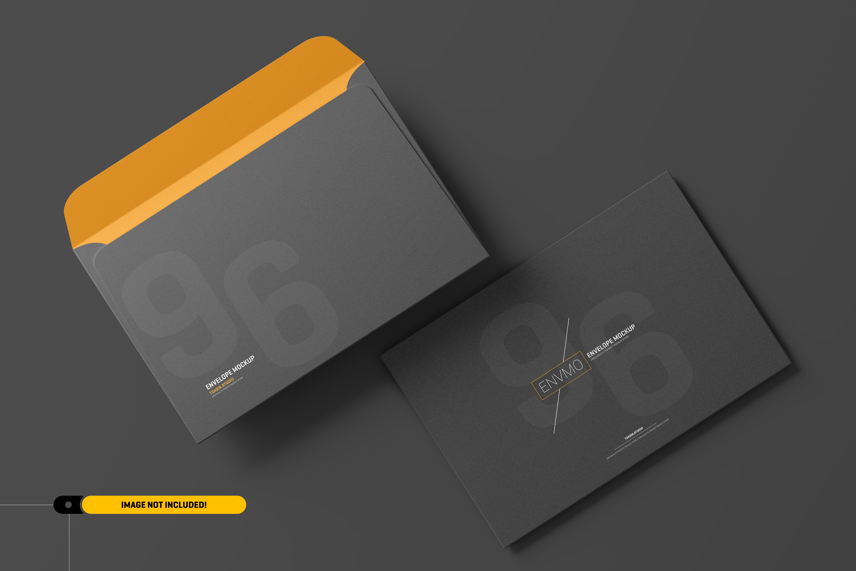 高端企业品牌VI设计信封样机模板 Envelope Mockup - 6x9 Inch_img_2