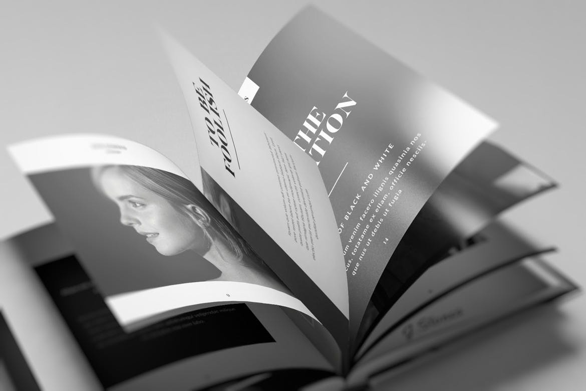 多角度方形书籍画册样机模板 Square Book Mockup_img_2