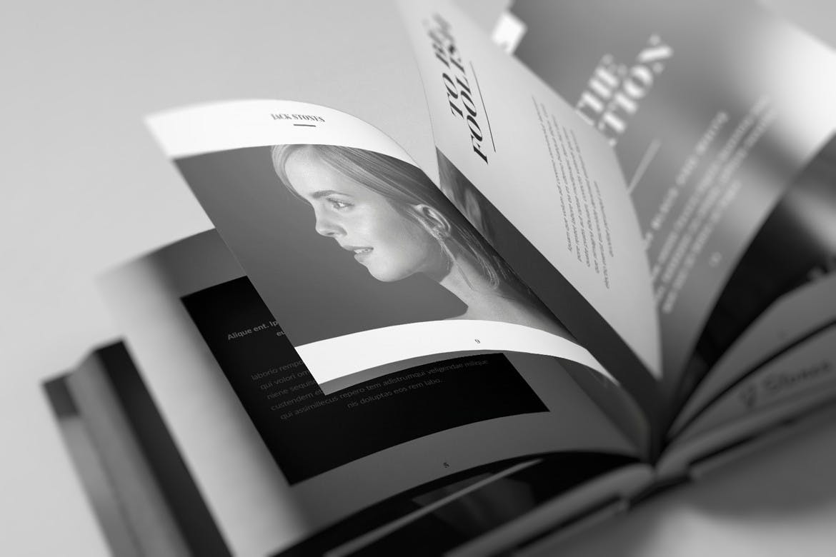 多角度方形书籍画册样机模板 Square Book Mockup_img_2