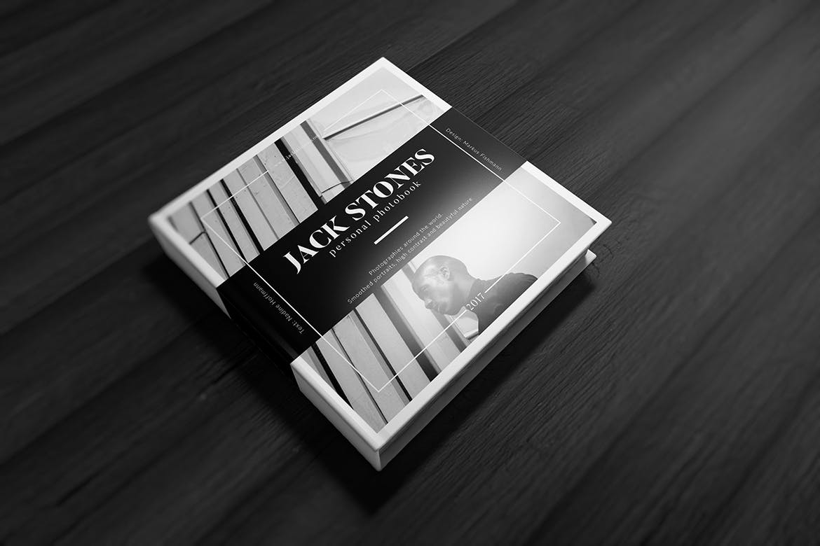 多角度方形书籍画册样机模板 Square Book Mockup_img_2