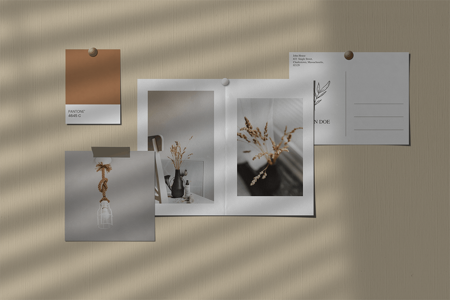 潮流社交新媒体剪贴相片PSD样机模板 Moodboard Mockup Kit_img_2