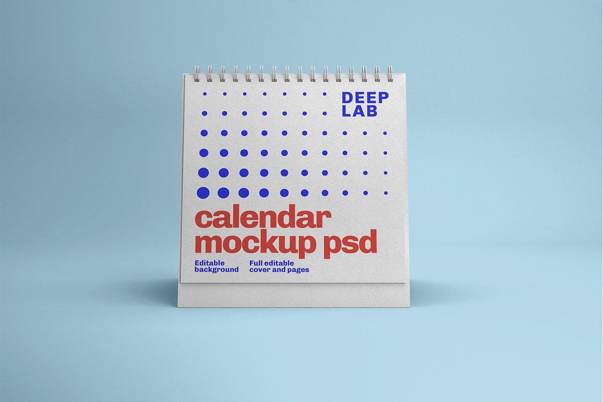 22款竖版台历日历PSD样机模板 Desk Calendar Mockup_img_2