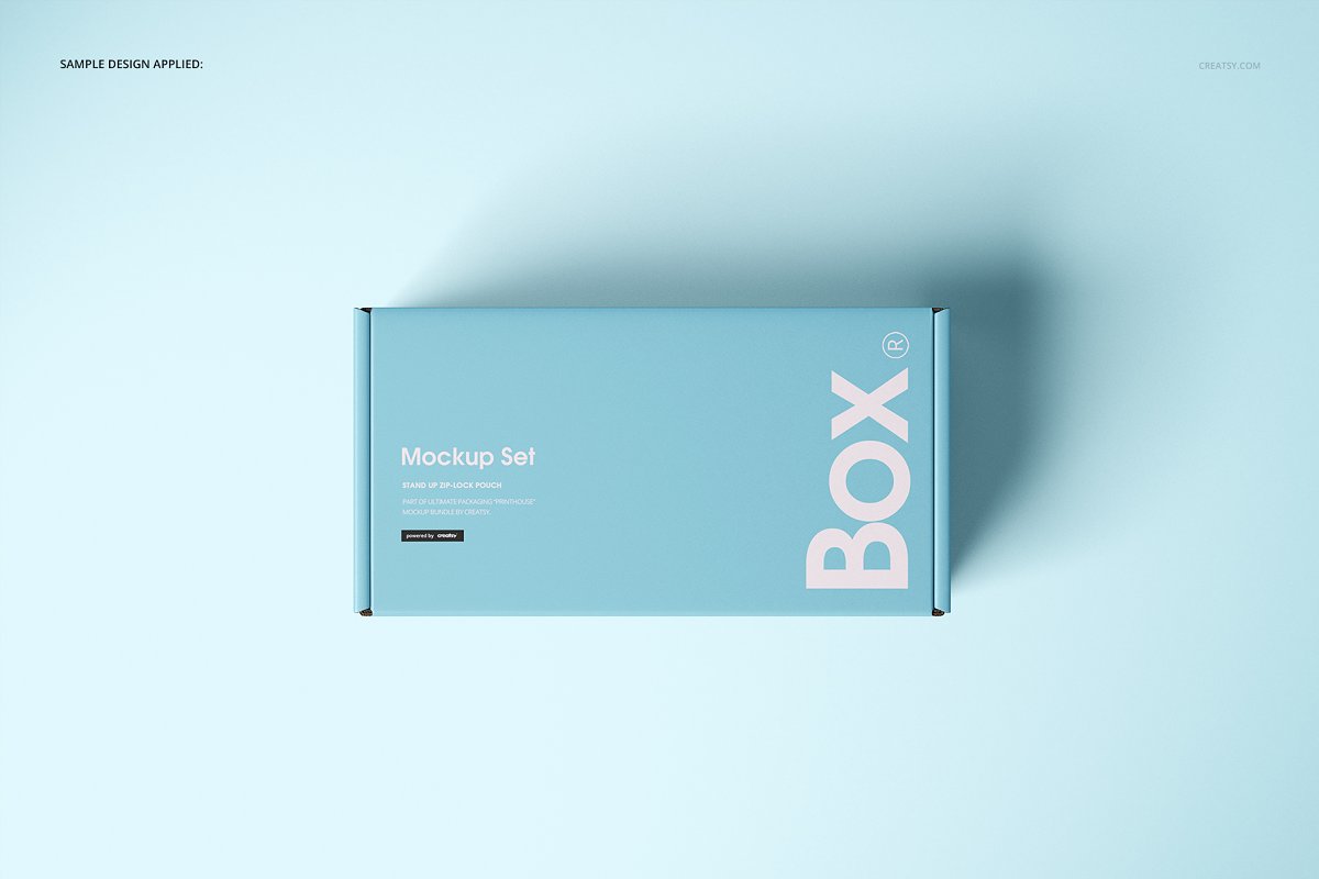 方形快递产品包装盒PSD样机 Tuck Mailer Box Mockup_img_2