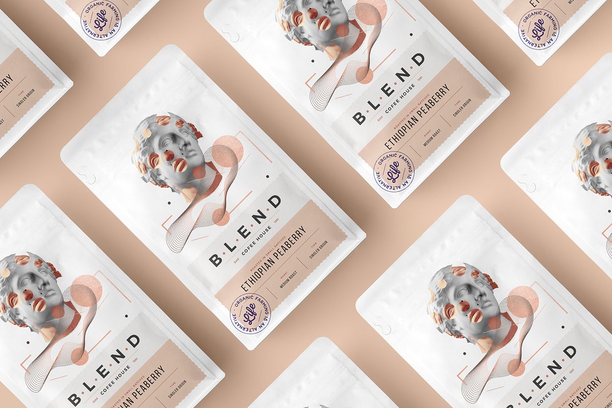 32个咖啡品牌VI设计展示场景PSD样机素材模板 Blend – Coffeehouse Branding Mockup_img_2