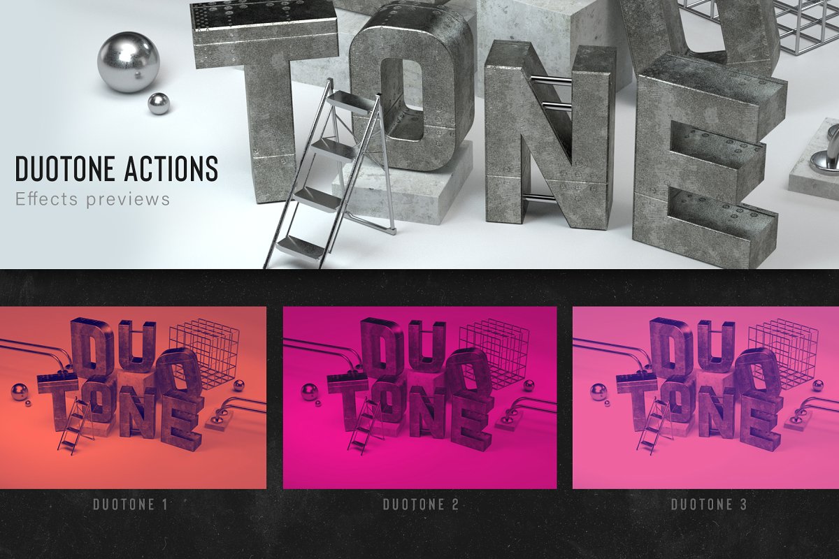 36个双色调照片处理效果PS动作 Duotone Photoshop Actions_img_2