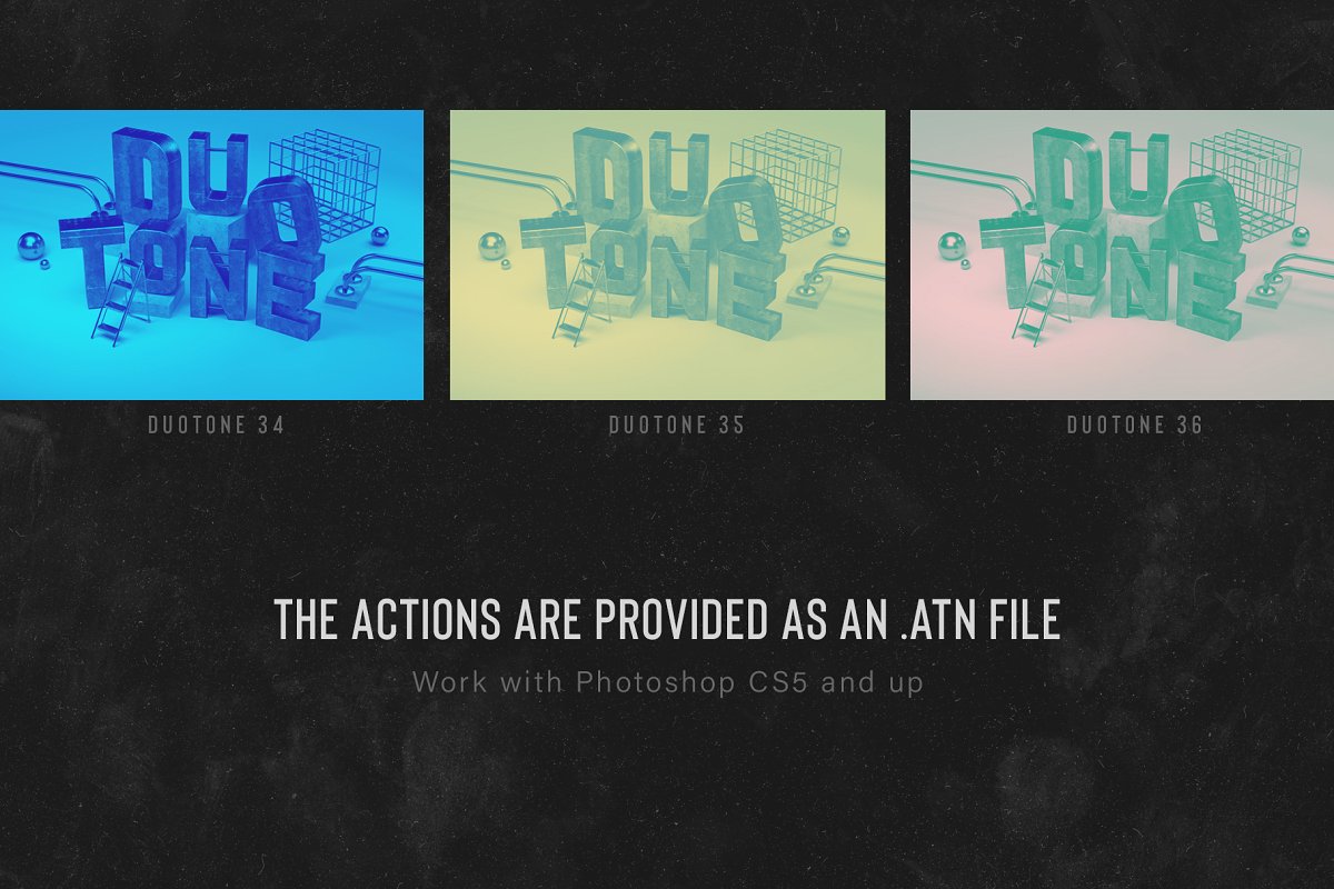 36个双色调照片处理效果PS动作 Duotone Photoshop Actions_img_2