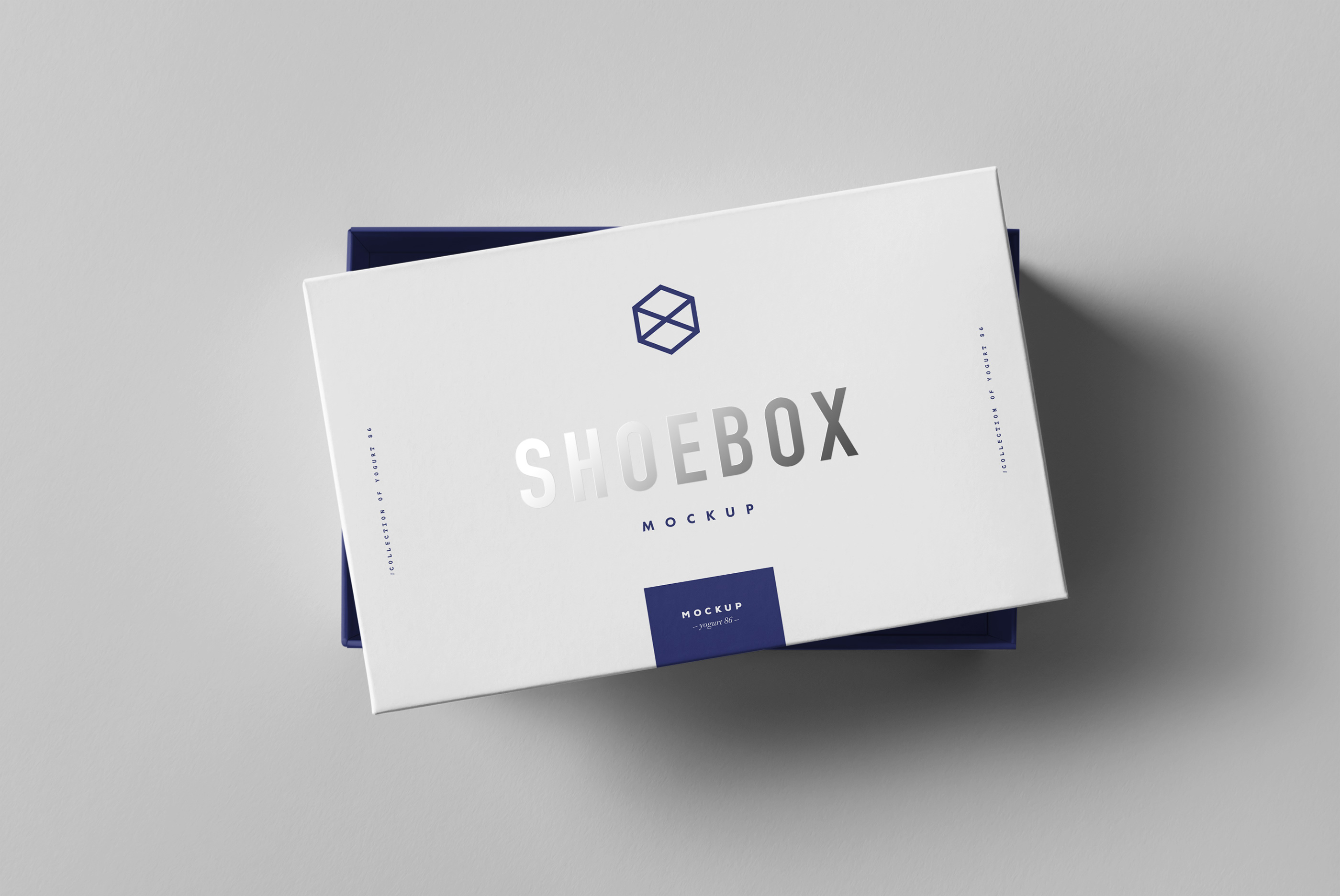 长方体鞋盒外观设计效果图样机模板 Shoe Box Mockup_img_2
