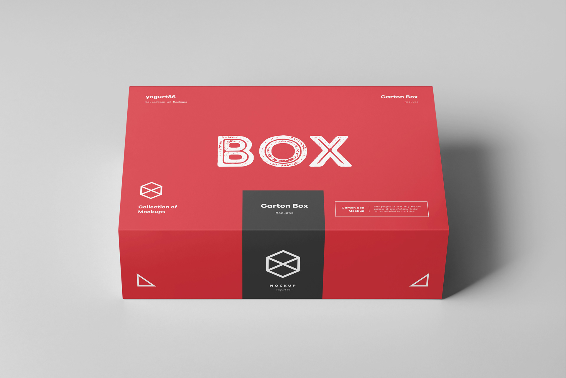 方形产品包装纸箱外观设计展示样机模板 Carton Box Mockup 235x160x70​​​​​​​ & Wrapper_img_2