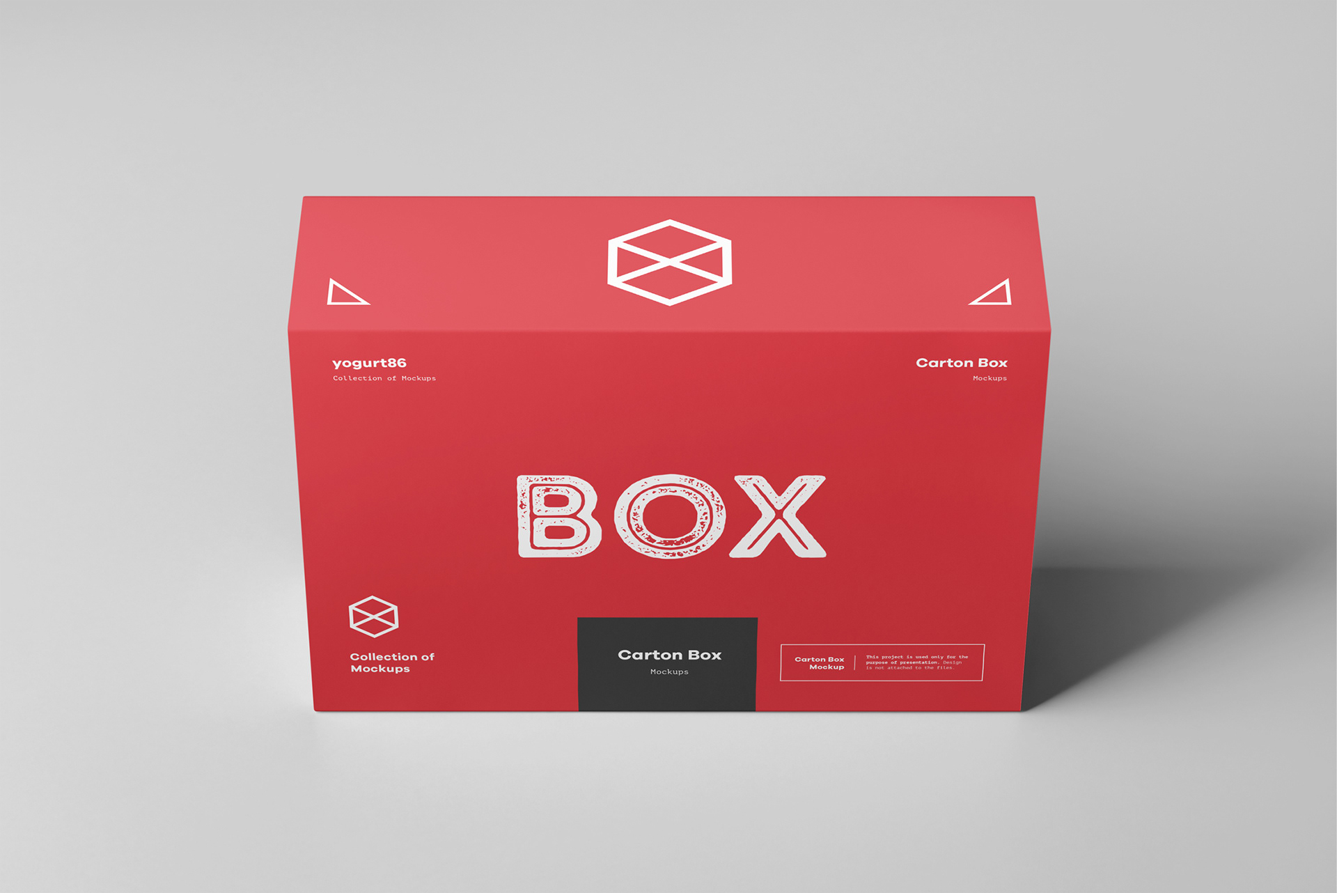 方形产品包装纸箱外观设计展示样机模板 Carton Box Mockup 235x160x70​​​​​​​ & Wrapper_img_2