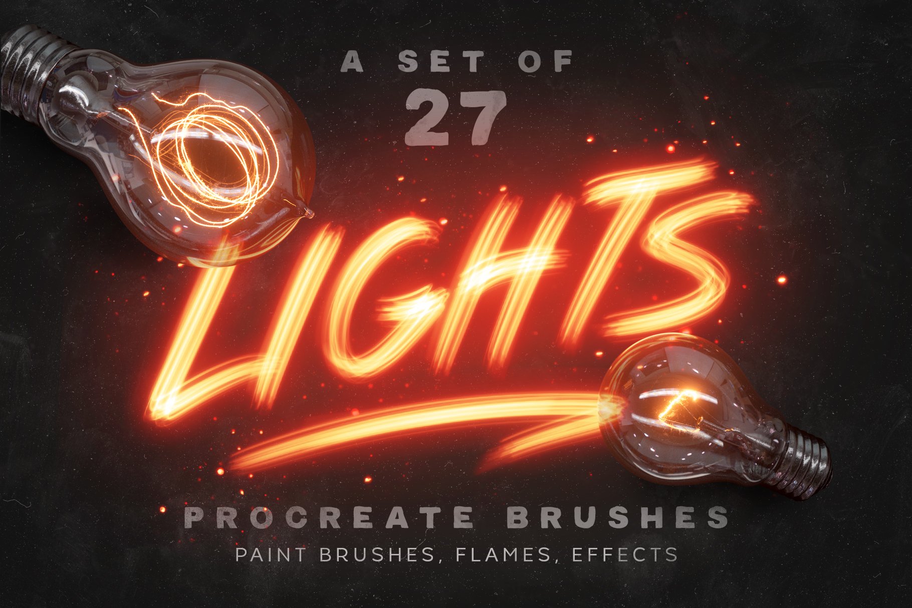 27种数字光绘效果Procreate笔刷 Lights Procreate Brushes_img_2