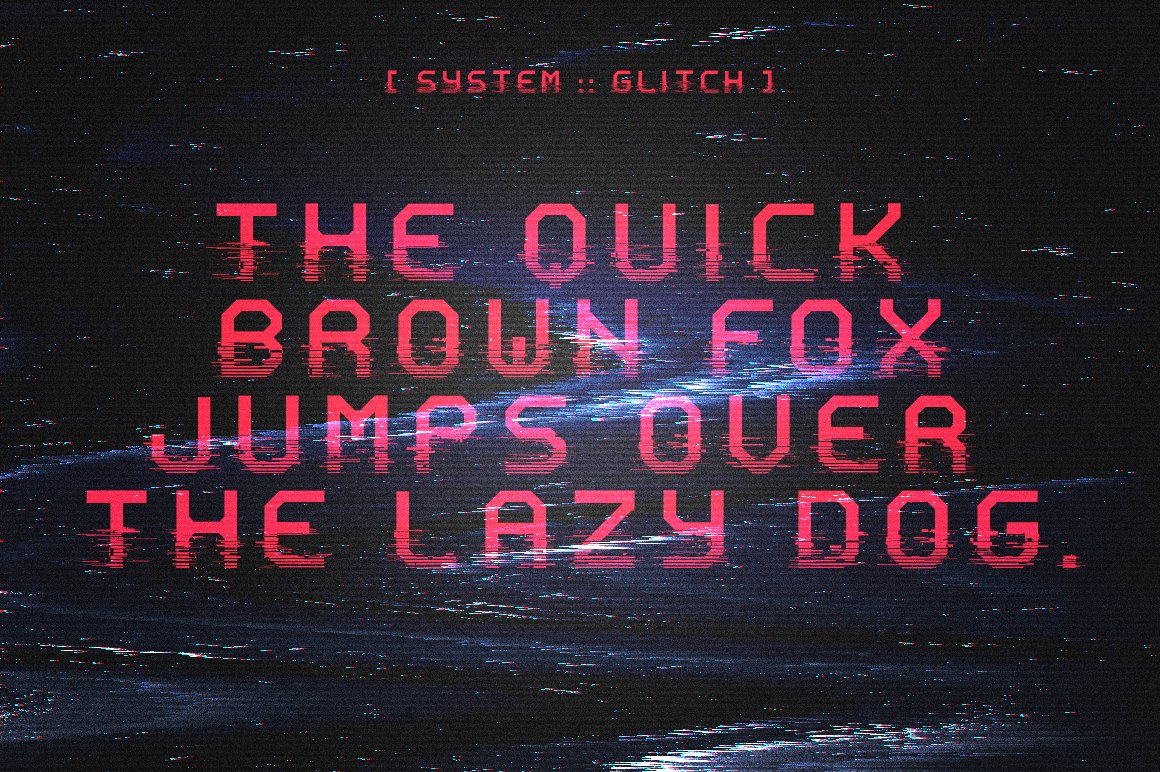 潮流故障风样式英文字体 System Glitch - Display / Glitch font_img_2