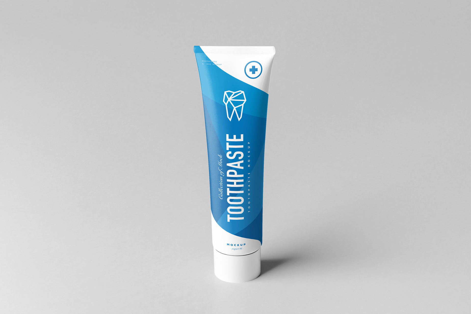 逼真牙膏包装盒设计展示样机模板 Toothpaste Mockup_img_2