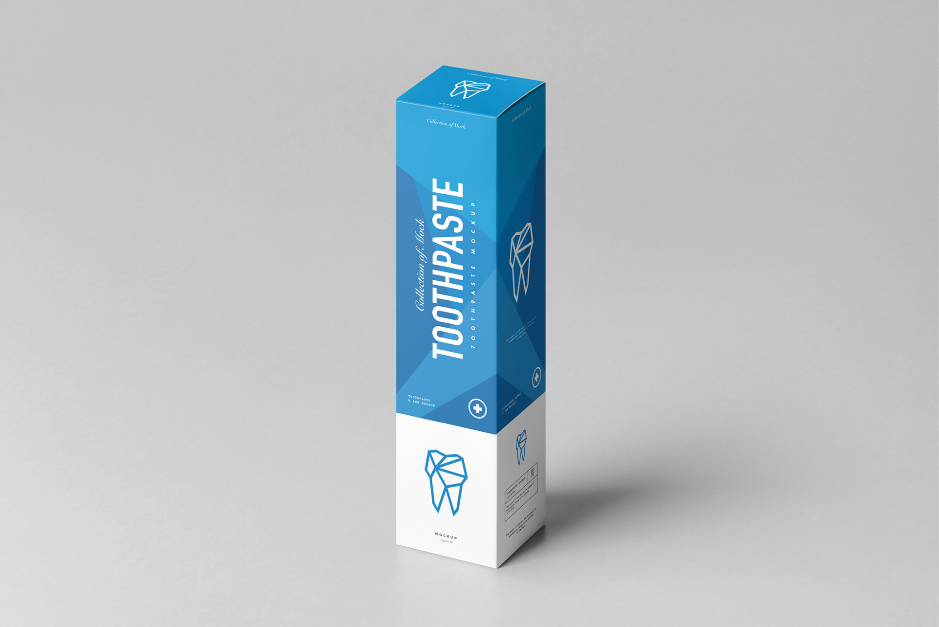 逼真牙膏包装盒设计展示样机模板 Toothpaste Mockup_img_2