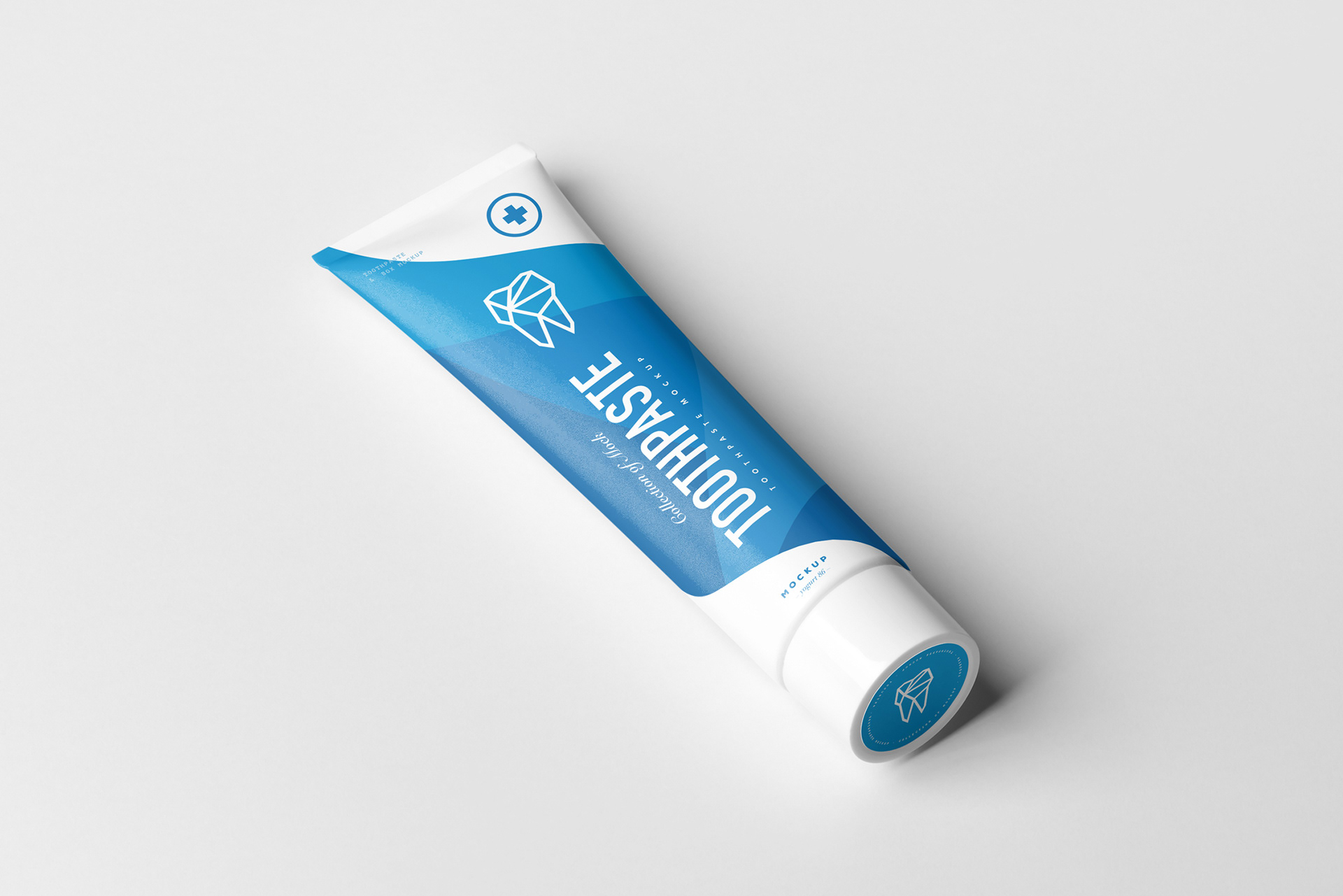 逼真牙膏包装盒设计展示样机模板 Toothpaste Mockup_img_2