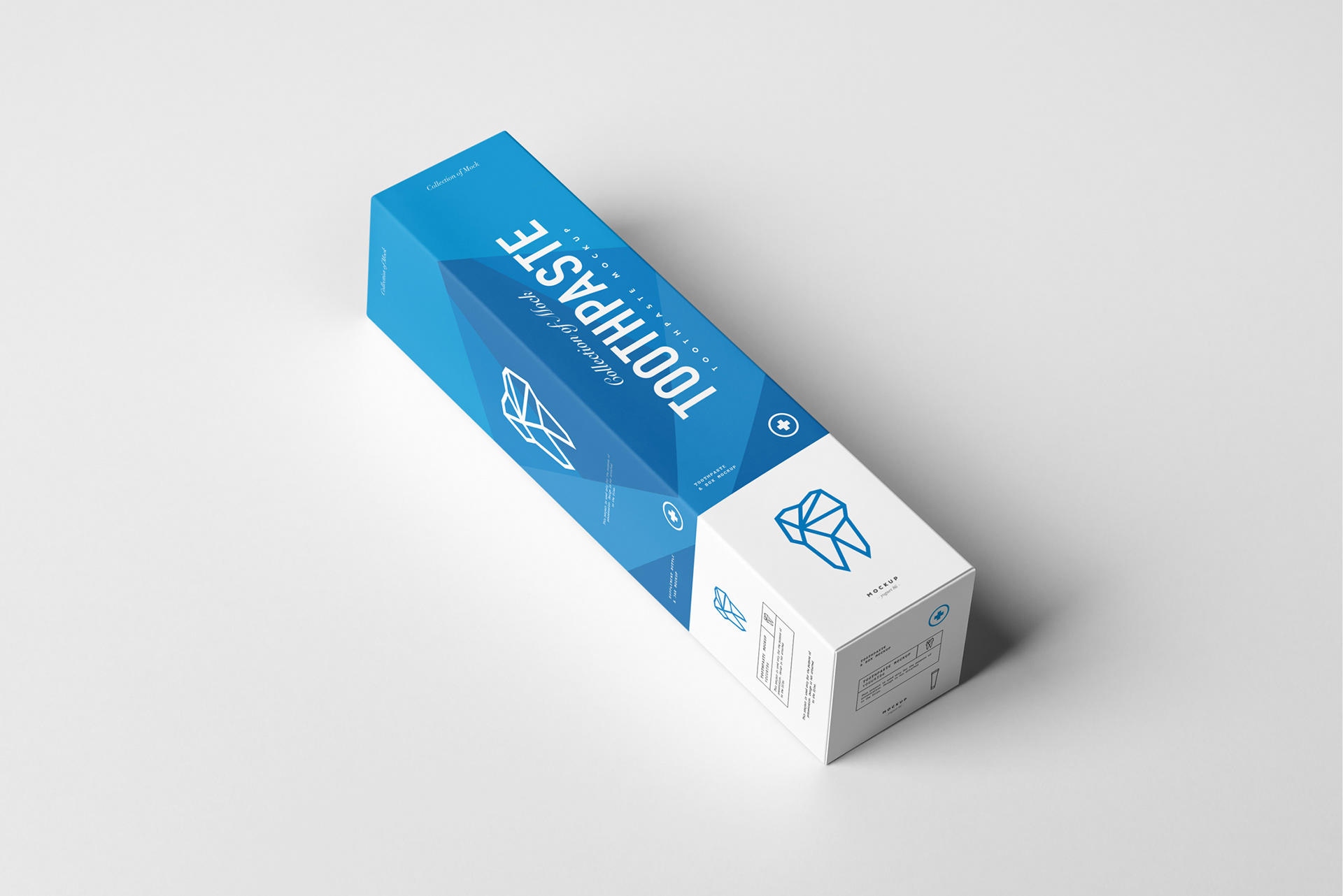 逼真牙膏包装盒设计展示样机模板 Toothpaste Mockup_img_2