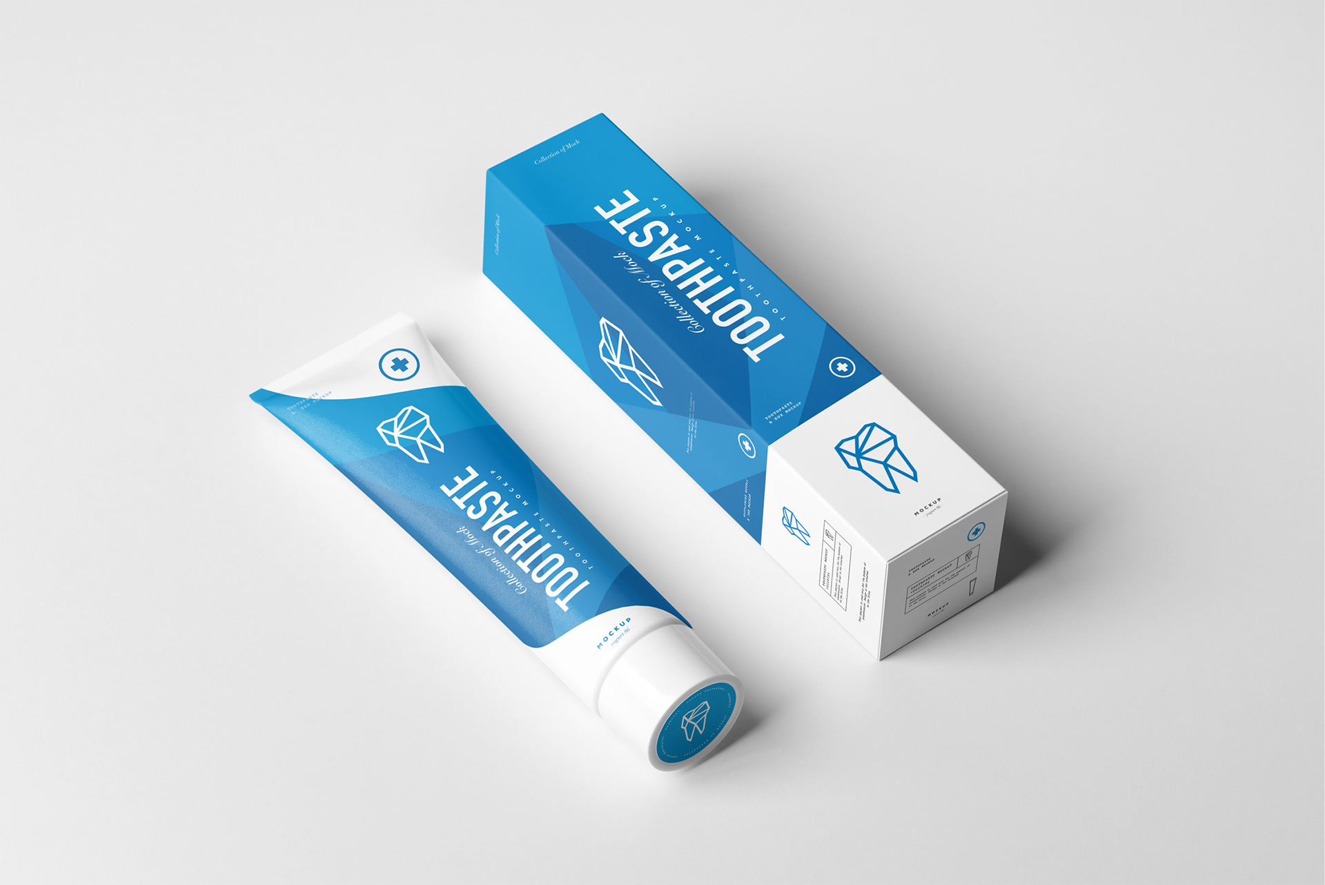 逼真牙膏包装盒设计展示样机模板 Toothpaste Mockup_img_2