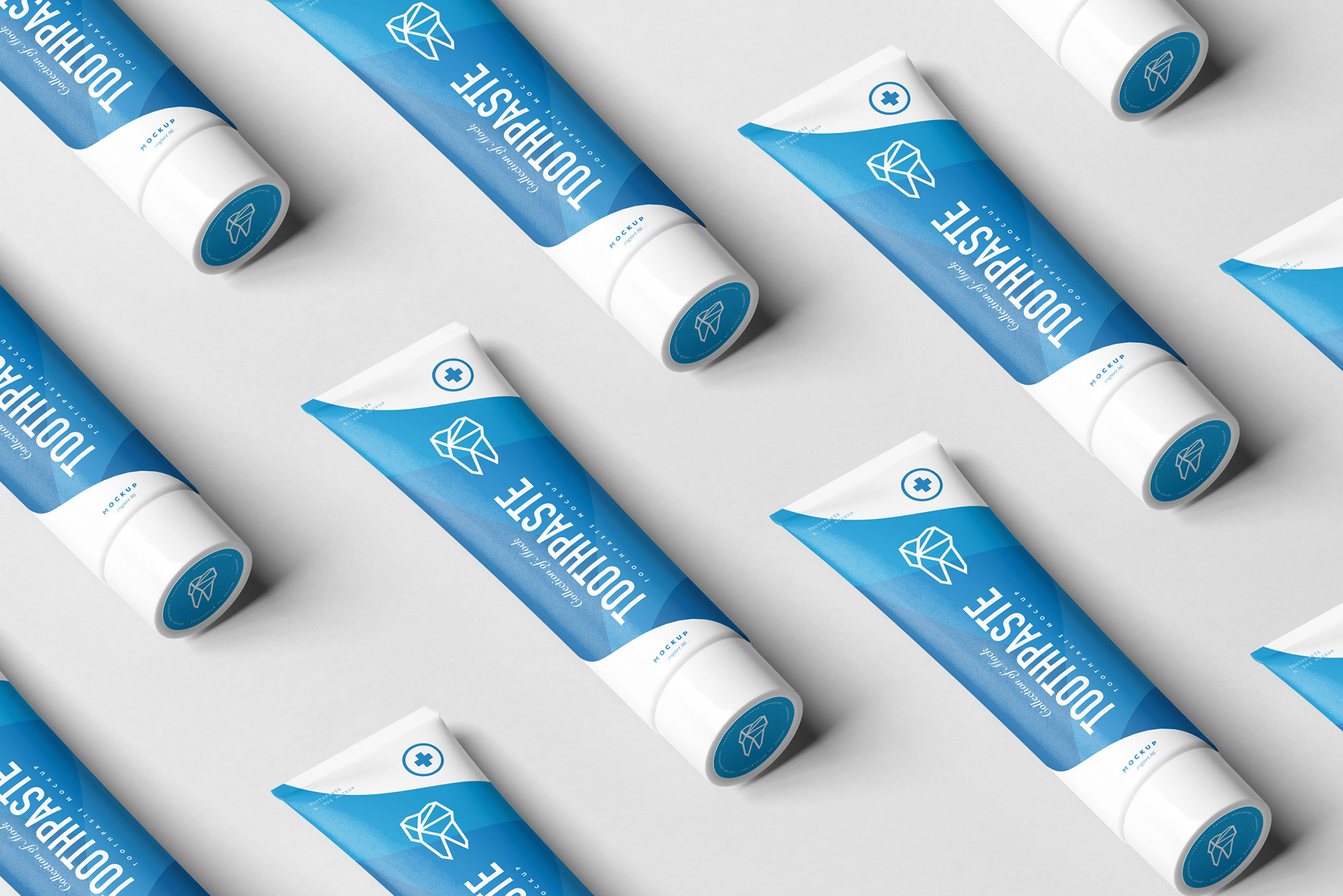 逼真牙膏包装盒设计展示样机模板 Toothpaste Mockup_img_2