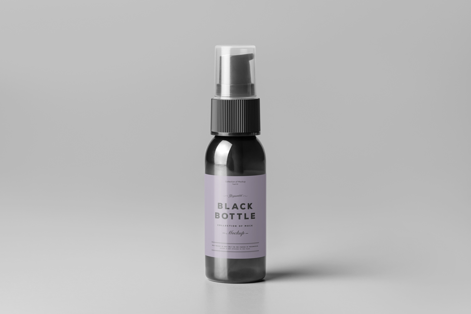 黑色化妆品包装瓶设计展示样机模板 Black Bottles Cosmetic Mockup_img_2